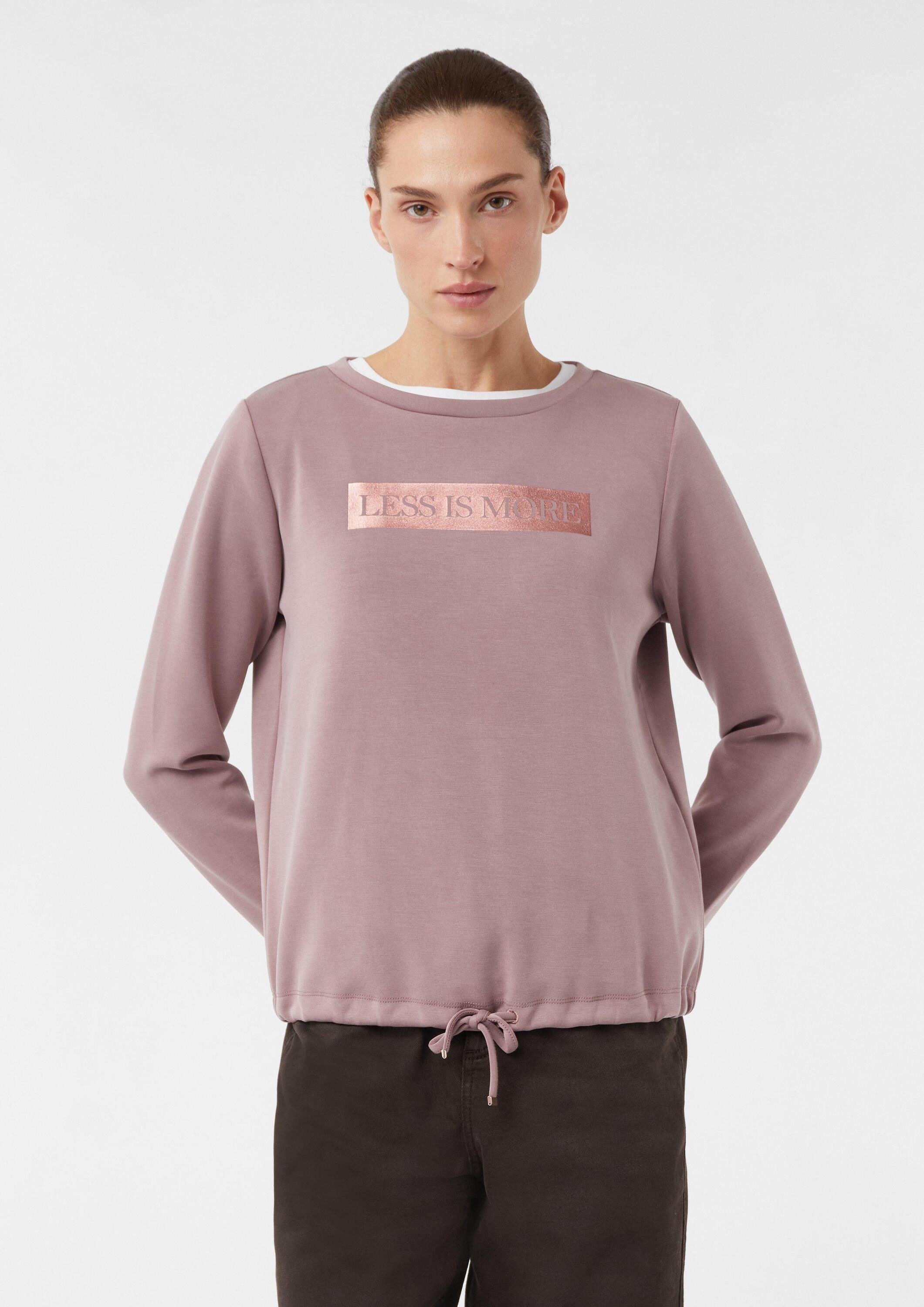 comma Sweatshirt Sweatshirt Weiches Sweatshirt mit Artwork und Schnürung günstig online kaufen