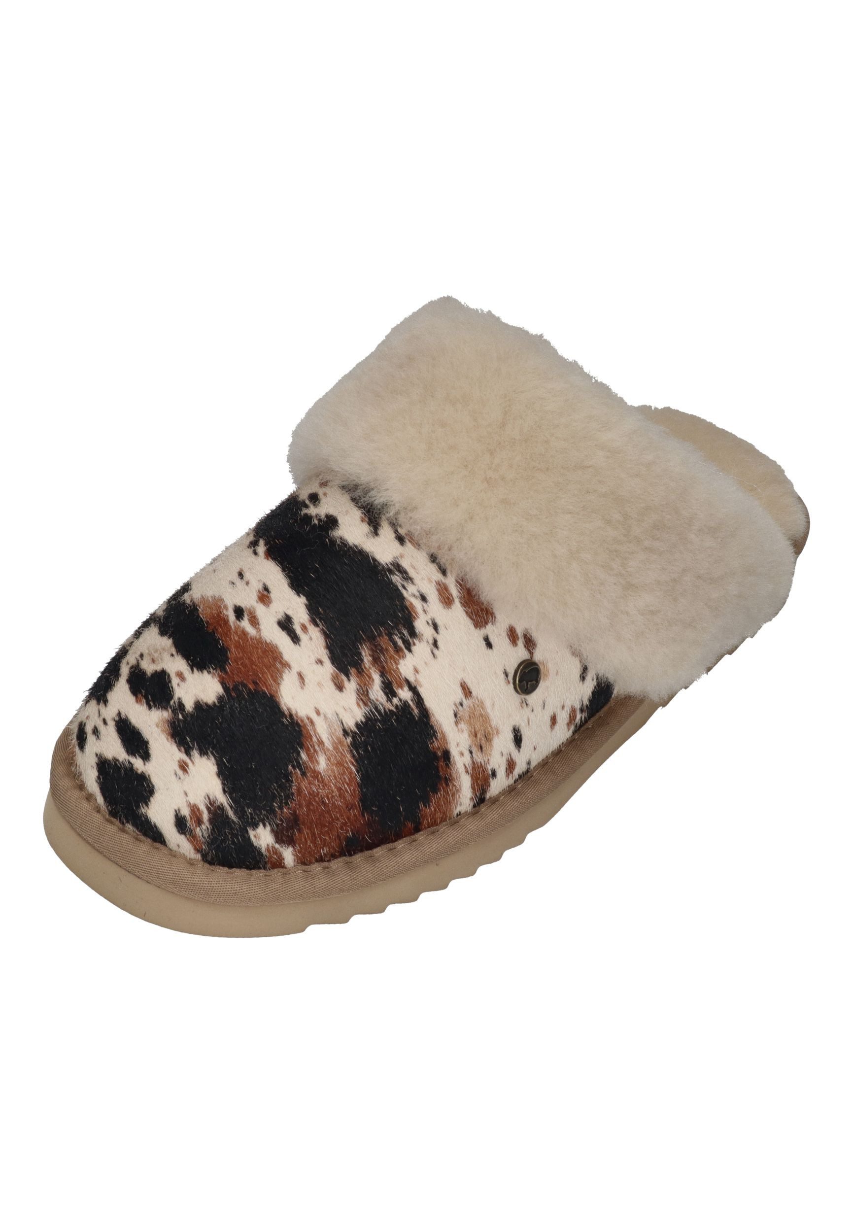 WARMBAT COLLIE PRINT Hausschuh Cow Black