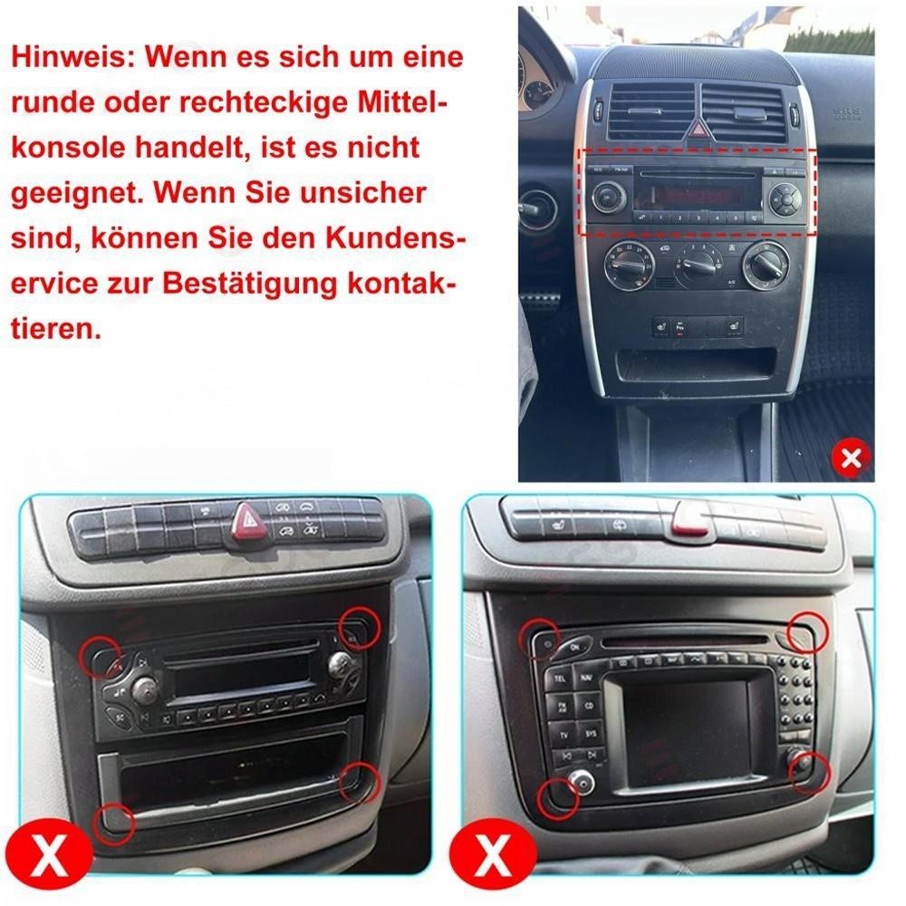ESSGOO Für Mercedes W169 W639 Vito Viano W204 6+128G Android 15 Autoradio (RDS, Digitalradio (DAB), FM, AM, Apple Carplay Android Auto 4G LTE DSP SWC 8-Kern)