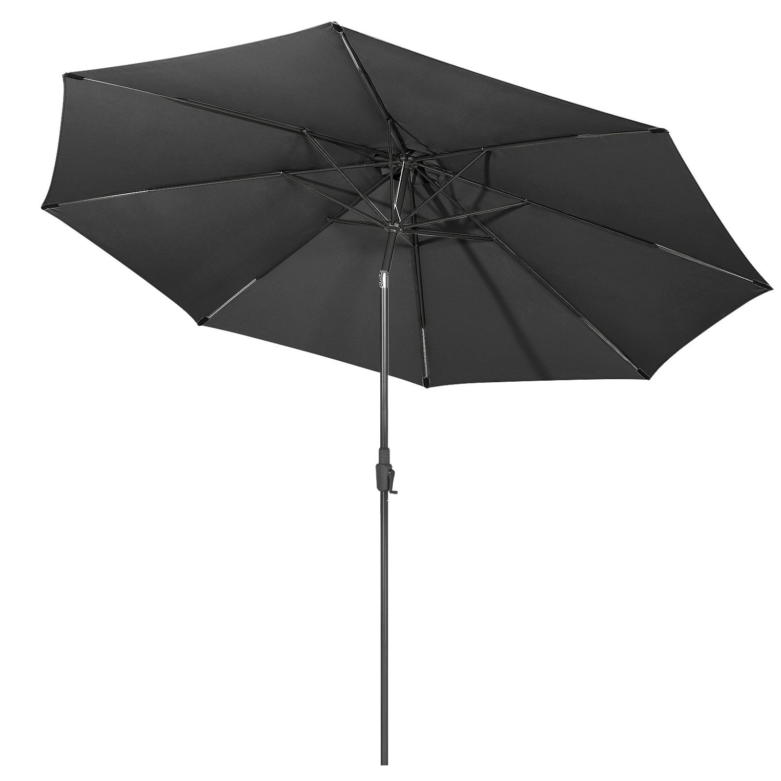 Marktschirm Ø350cm Sonnenschirm Groß Garten – Knickbar im Sitzen, UV-Schutz UPF50+