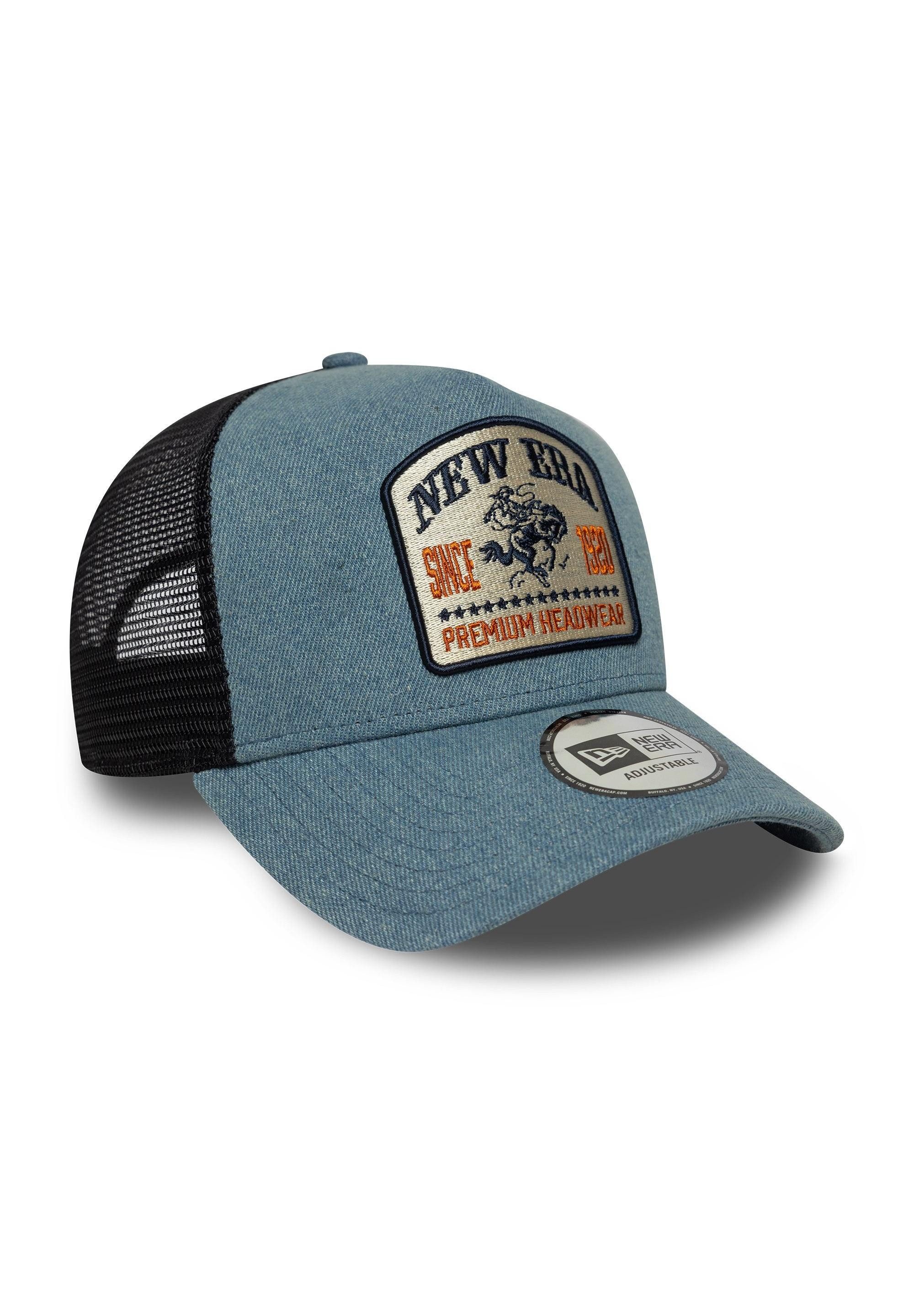New Era Baseball Cap New Era Denim Patch A-Frame Trucker Cap Blau (1-St)