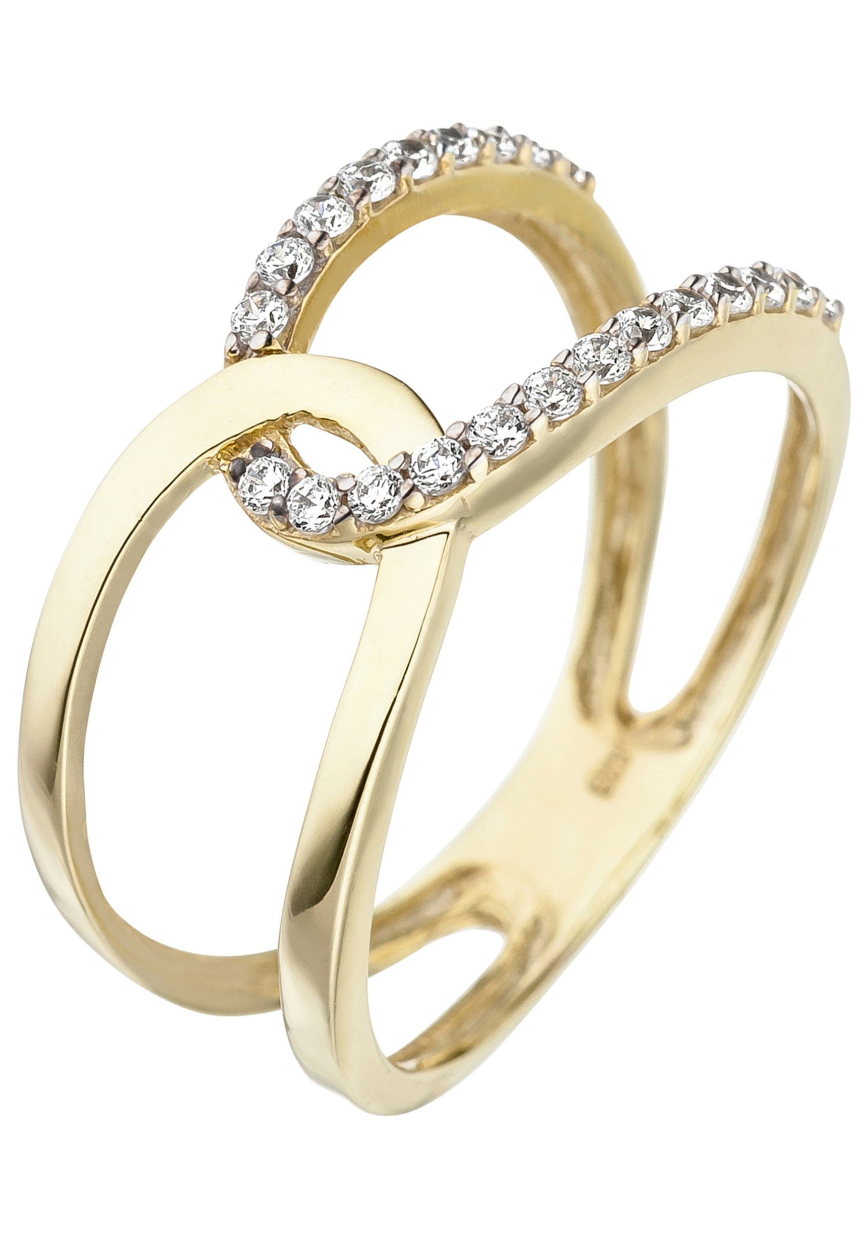 JOBO Goldring, 375 Gold mit Zirkonia günstig online kaufen