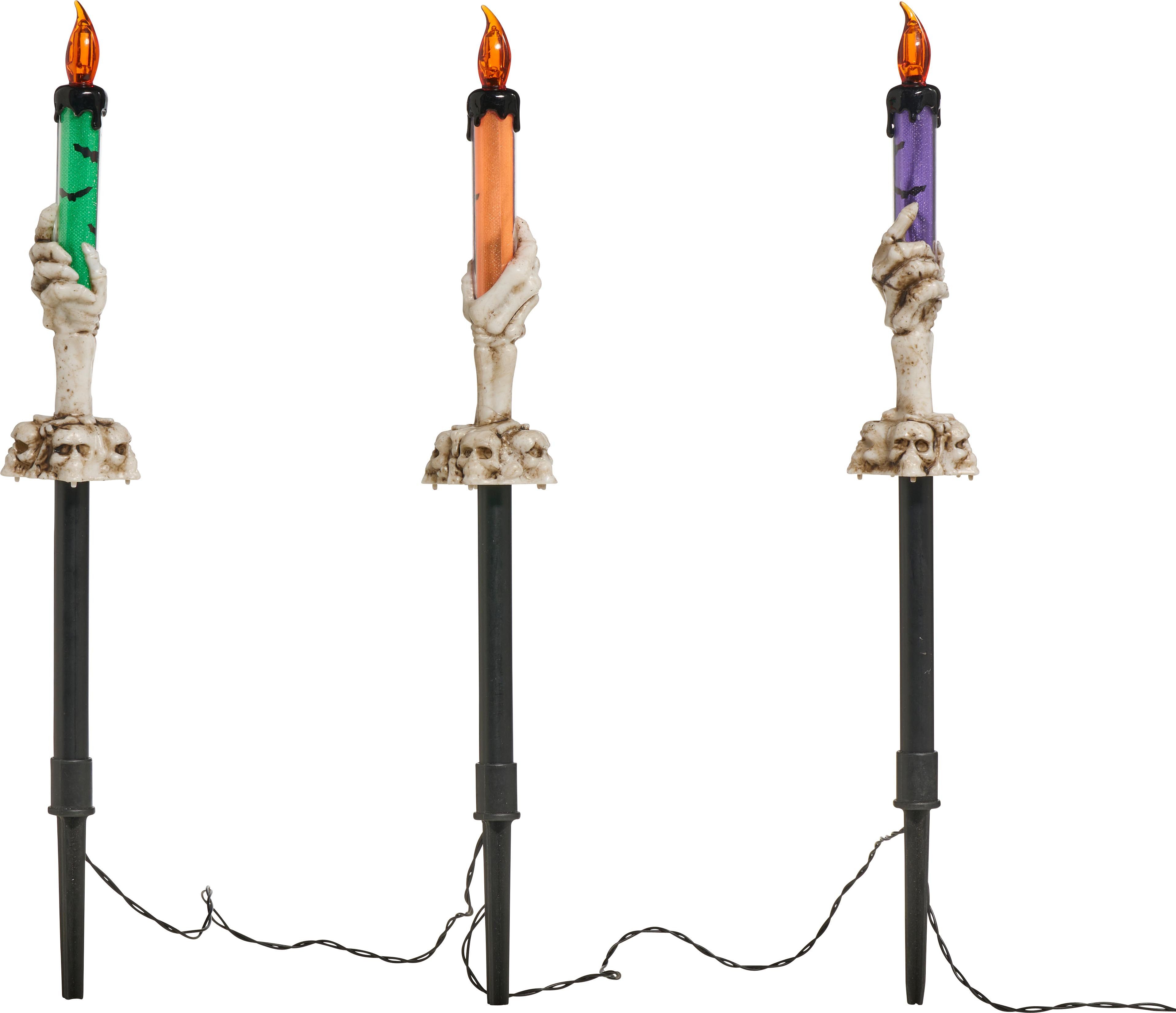 Northpoint LED Dekofigur Halloween Batterie Deko LED Schädellicht mit 2xAA Batterien