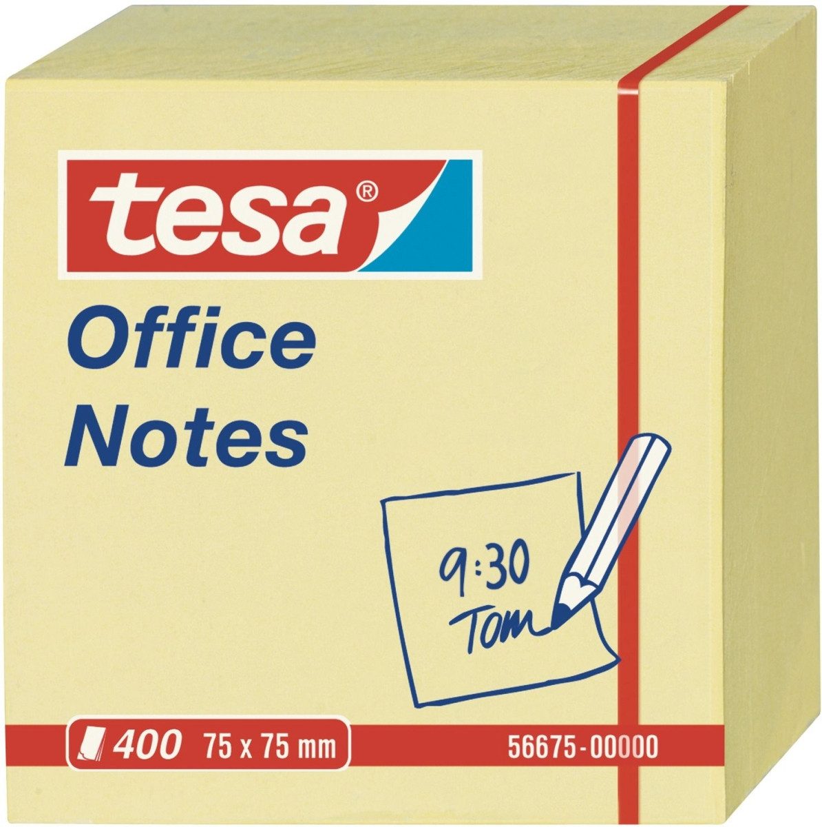 Haftnotizblock Haftnotizen tesa Office Notes Würfel 75x75mm 400 Blatt gelb