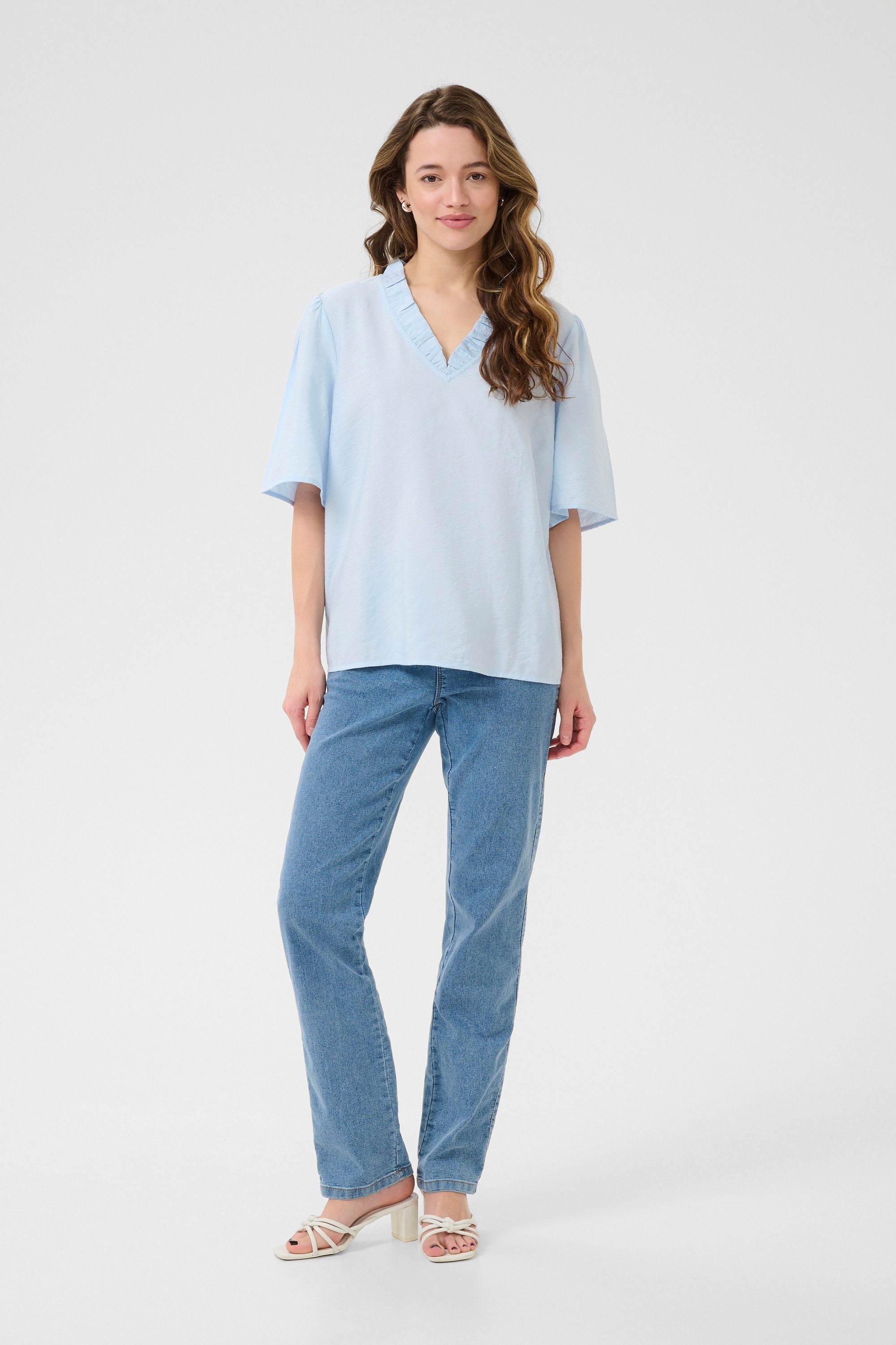 KAFFE Kurzarmbluse Bluse kurzarm BPjuliana