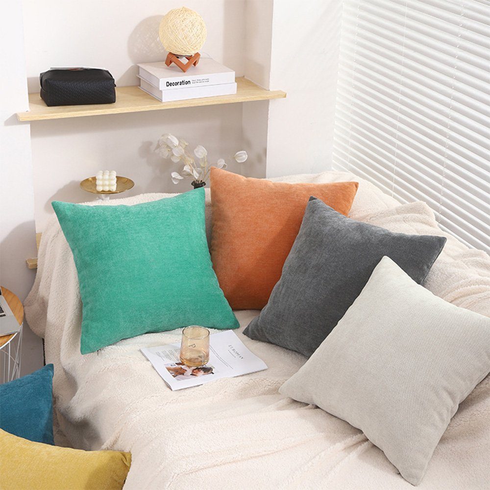 Stück, dekorativ Couch weich Deko Kissenbezüge Sofa für 45x45cm 4 kissenbezüge Samt FELIXLEO
