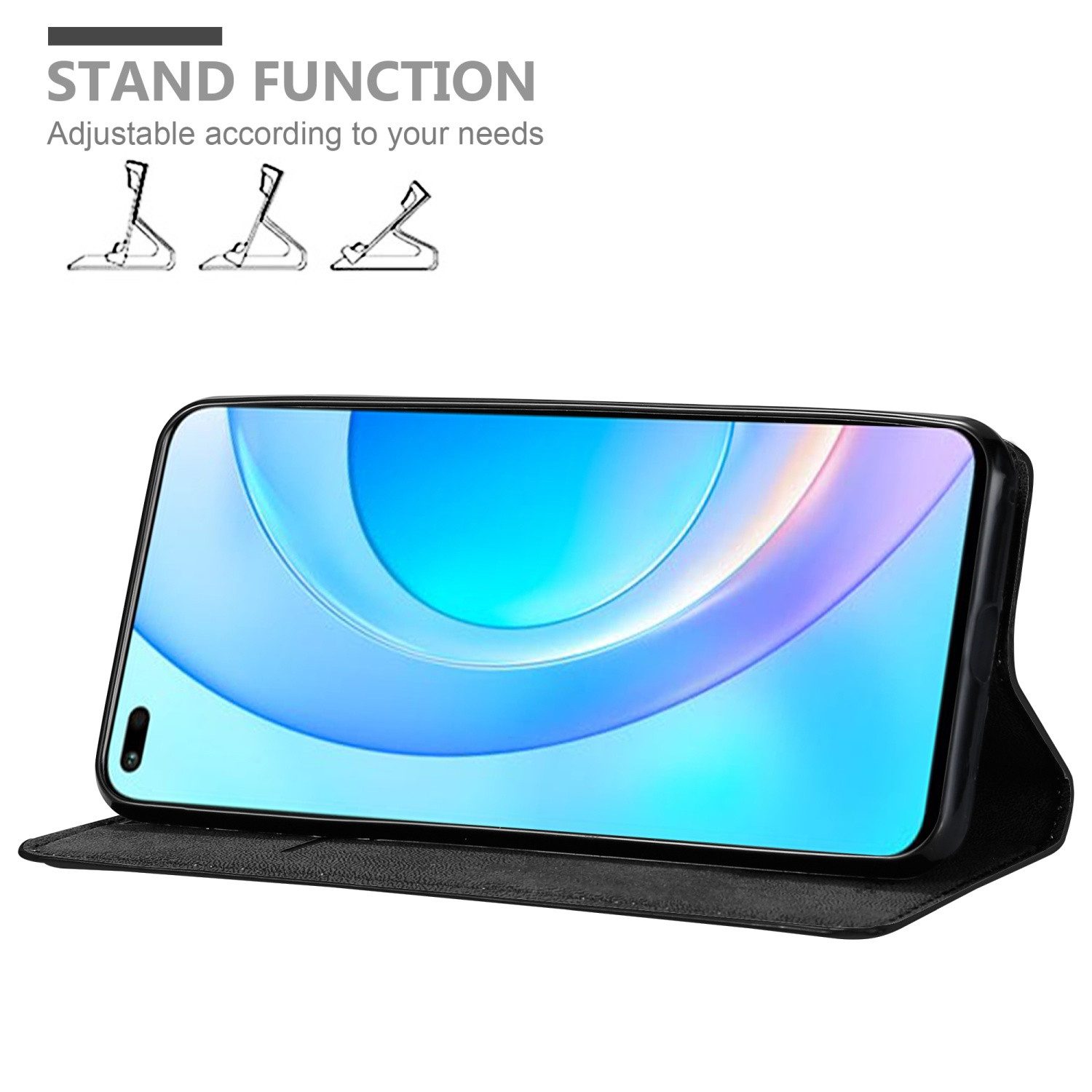 Cadorabo Handyhülle für Honor 50 LITE Hülle Honor 50 LITE, Hülle Schutzhülle mit Standfunktion, Magnetverschluss und Kartenfach