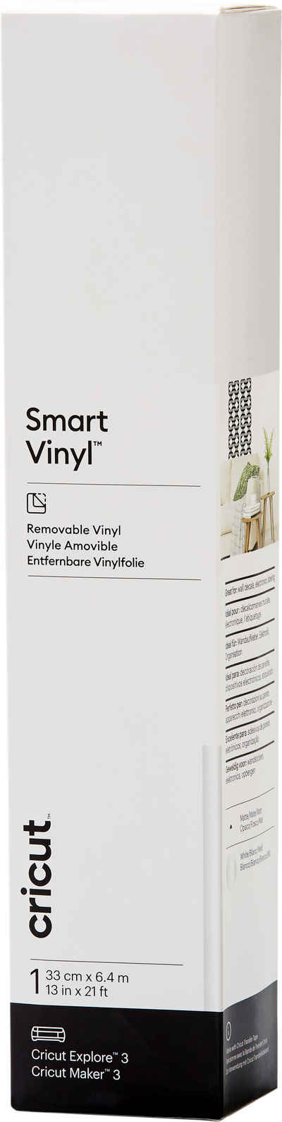 Cricut Dekorationsfolie Vinylfolie Smart Vinyl Removable, selbstklebend 640 cm x 33 cm