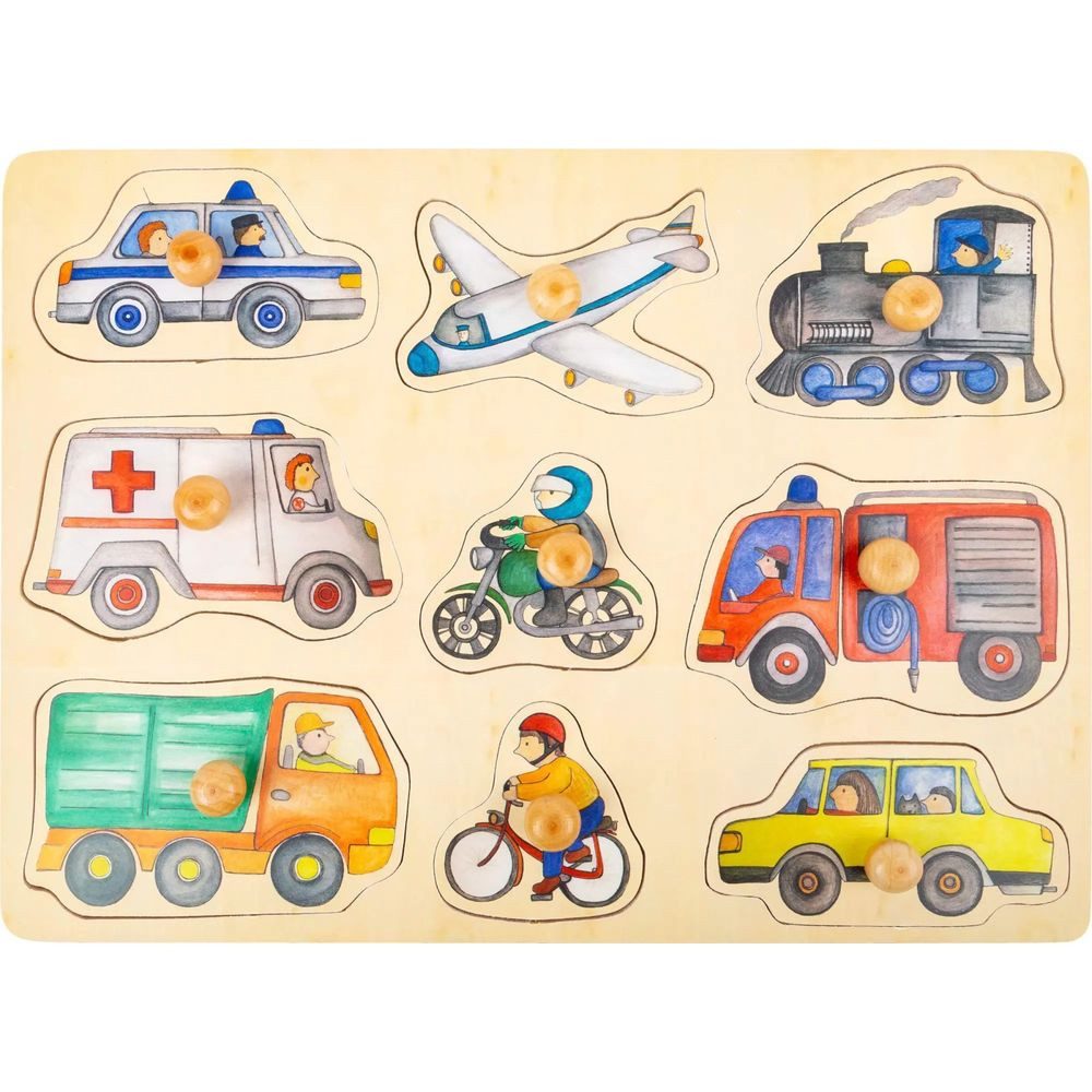 Small Foot Puzzle Setzpuzzle Fahrzeuge der Stadt, Puzzleteile