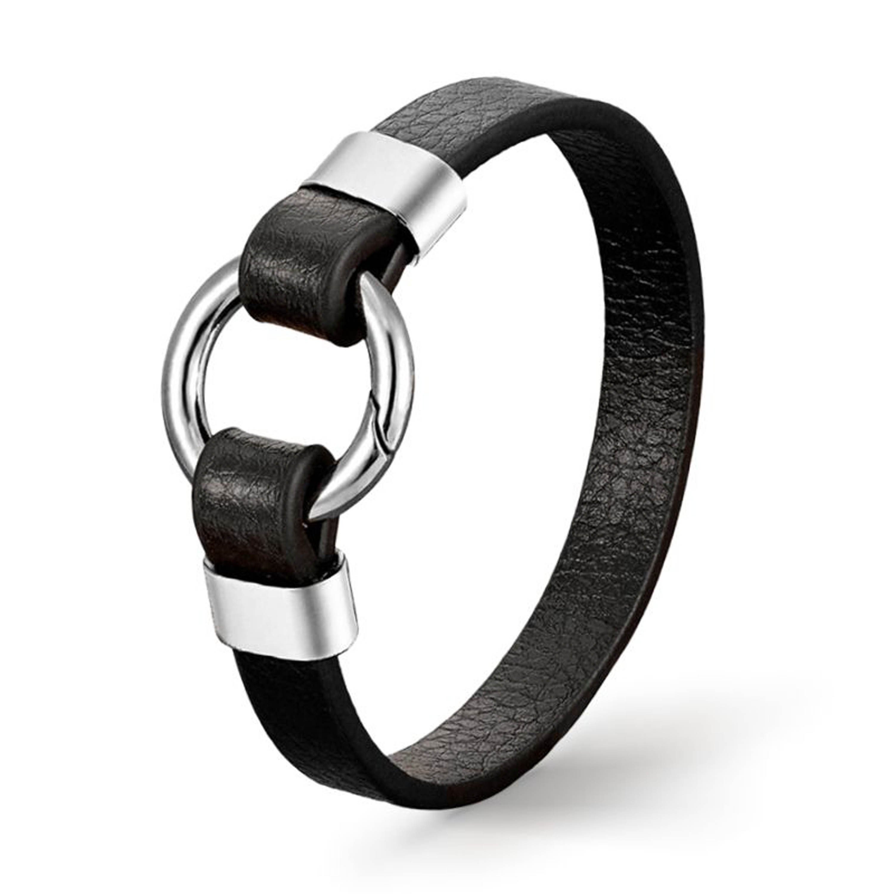 UNIQAL.de Lederarmband Lederarmband Herren "OLAY" simple, klassik (Edelstah günstig online kaufen