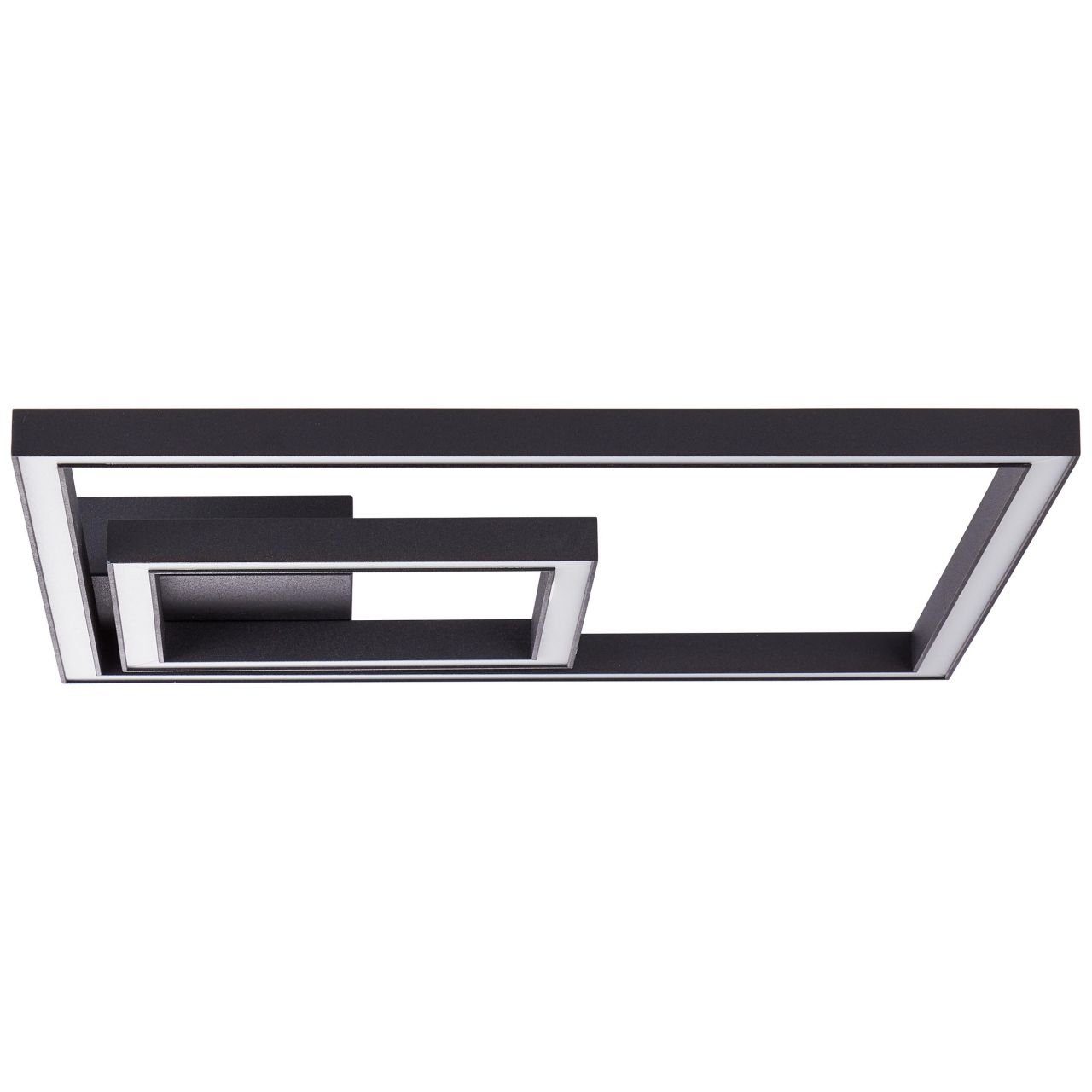 Deckenleuchte Wand- 40x40cm schwarz, Lampe, und Quon, Brilliant Quon LED Metall/Kunsts Deckenleuchte 3000K,