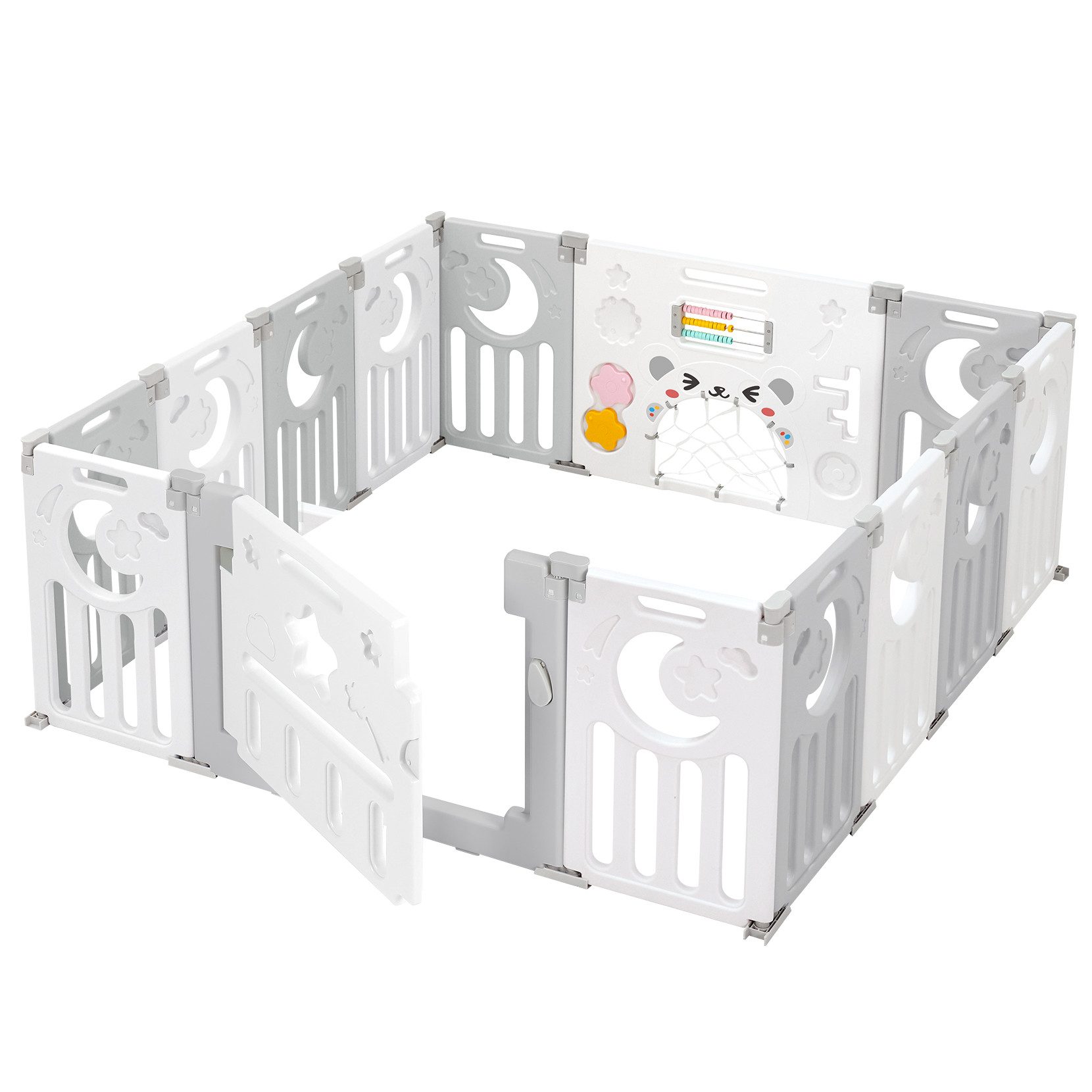 OUNUO Laufstall baby Laufgitter klappbar mit günstig online kaufen
