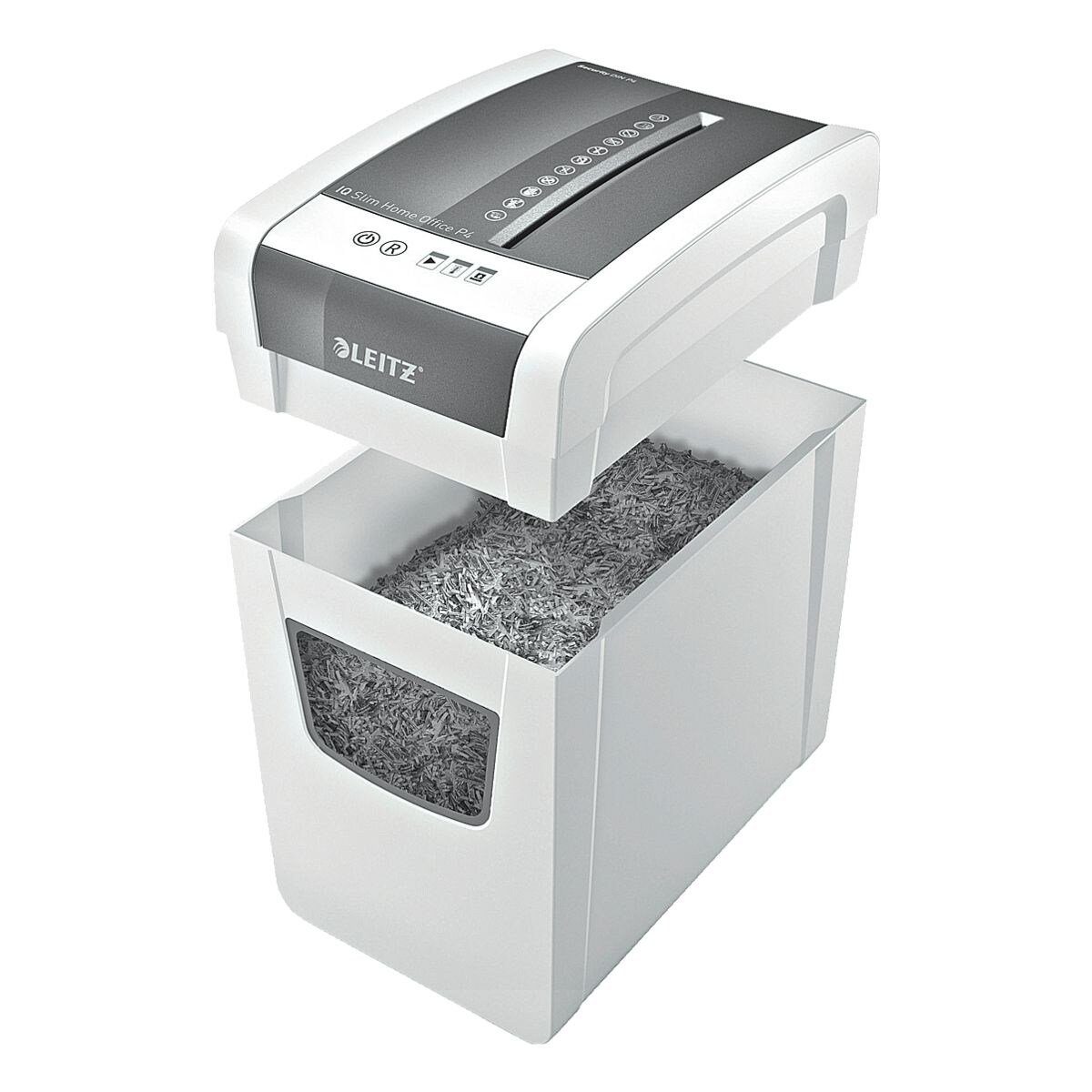 Partikelschnitt mm, Slim Blatt, P4, LEITZ Aktenvernichter Shredder 4x28 extra Liter schmal, 10 23 Office Home