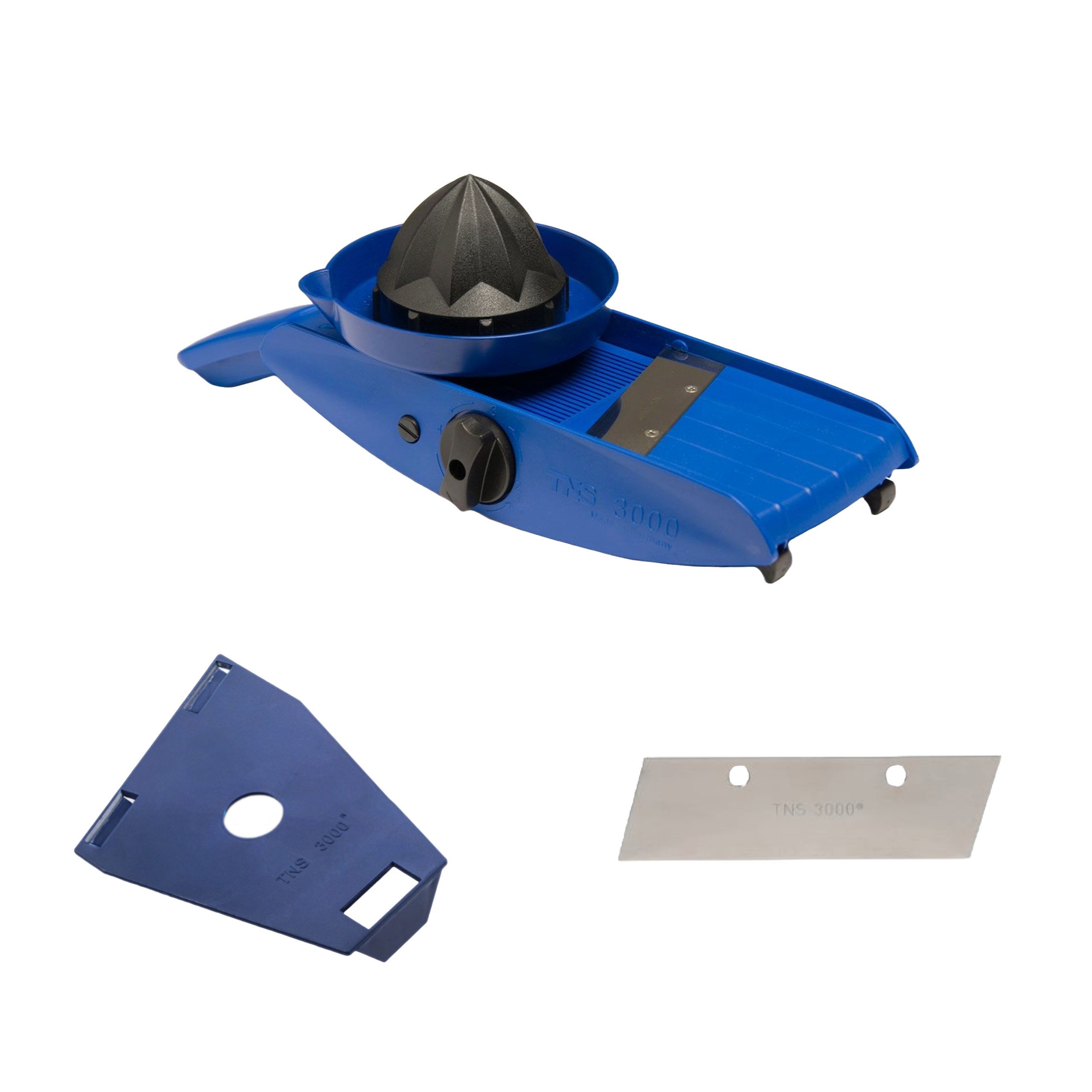 TNS 3000 Gemüsehobel TNS 3000 Blau Schwarz Gemüsehobel ALL IN ONE das Original KOMPLETT-SET