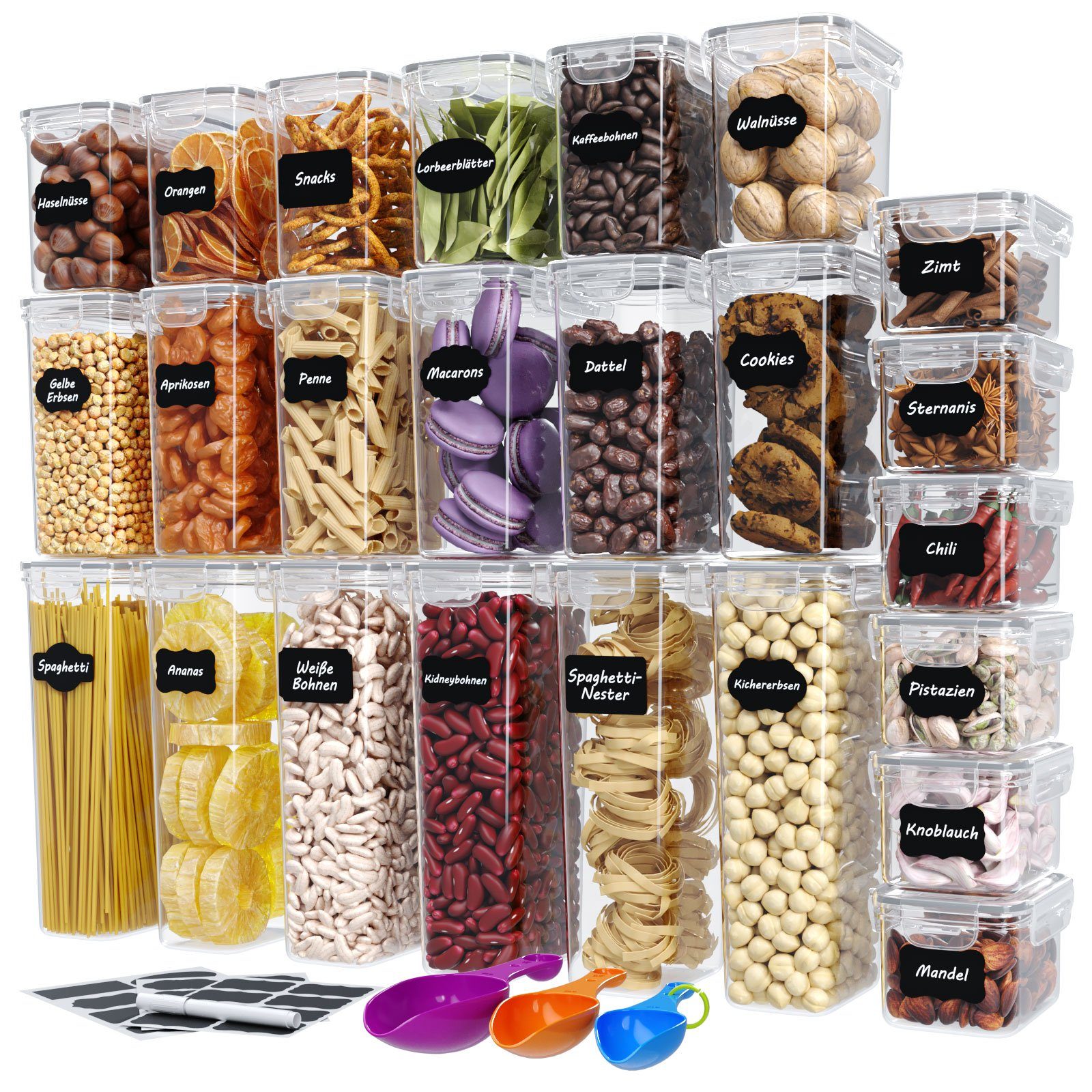 Wellgro Vorratsdose Vorratsdosen Set, (24-tlg)