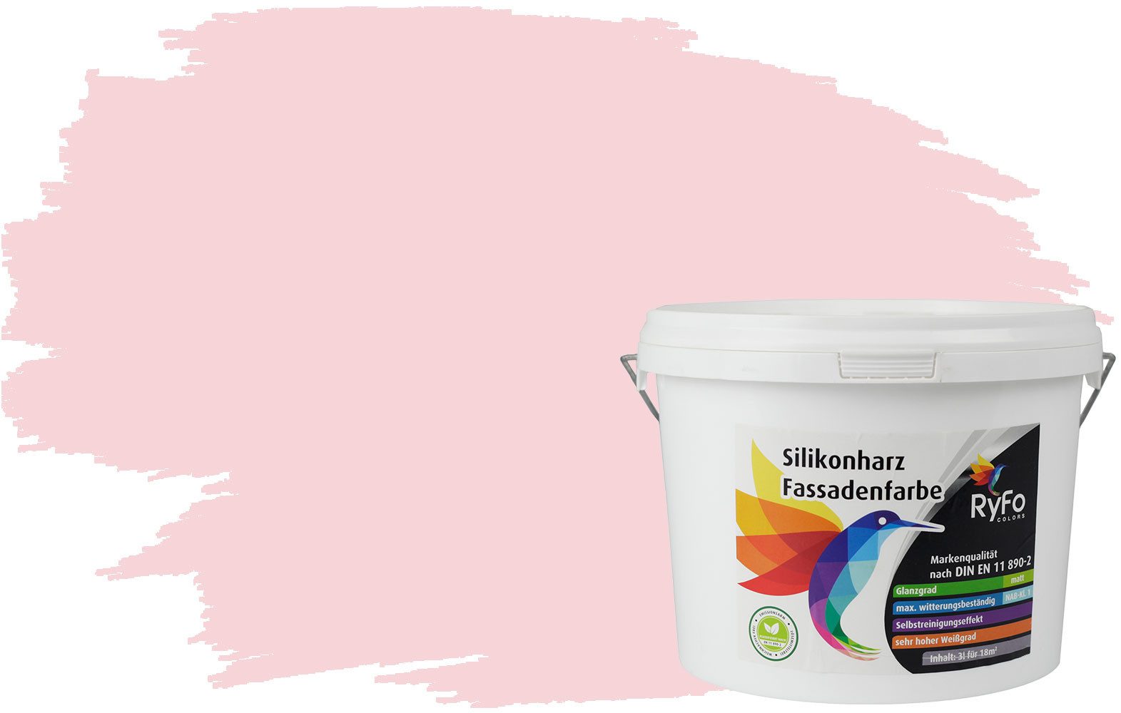 RyFo Colors Fassadenfarbe RyFo Colors Silikonharz Fassadenfarbe Lotuseffekt Trend Violettöne, Wasserabweisend, diffusionsfähig, schützt vor Schmutz, UV-beständig