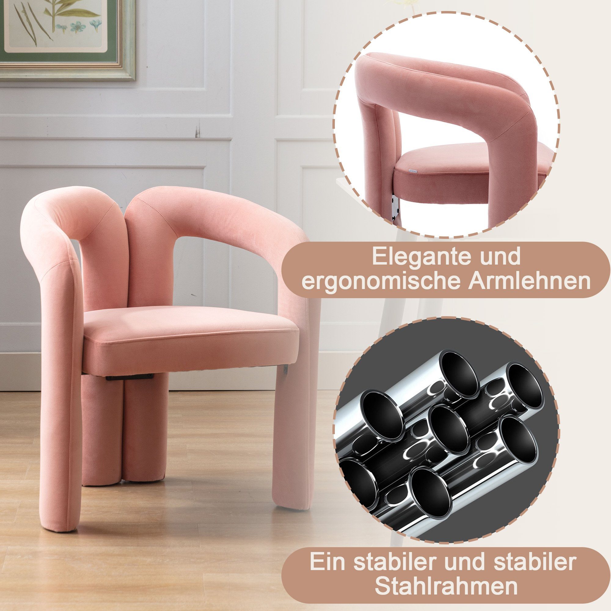 Merax Esszimmerstuhl aus Samt (2 St), günstig online kaufen