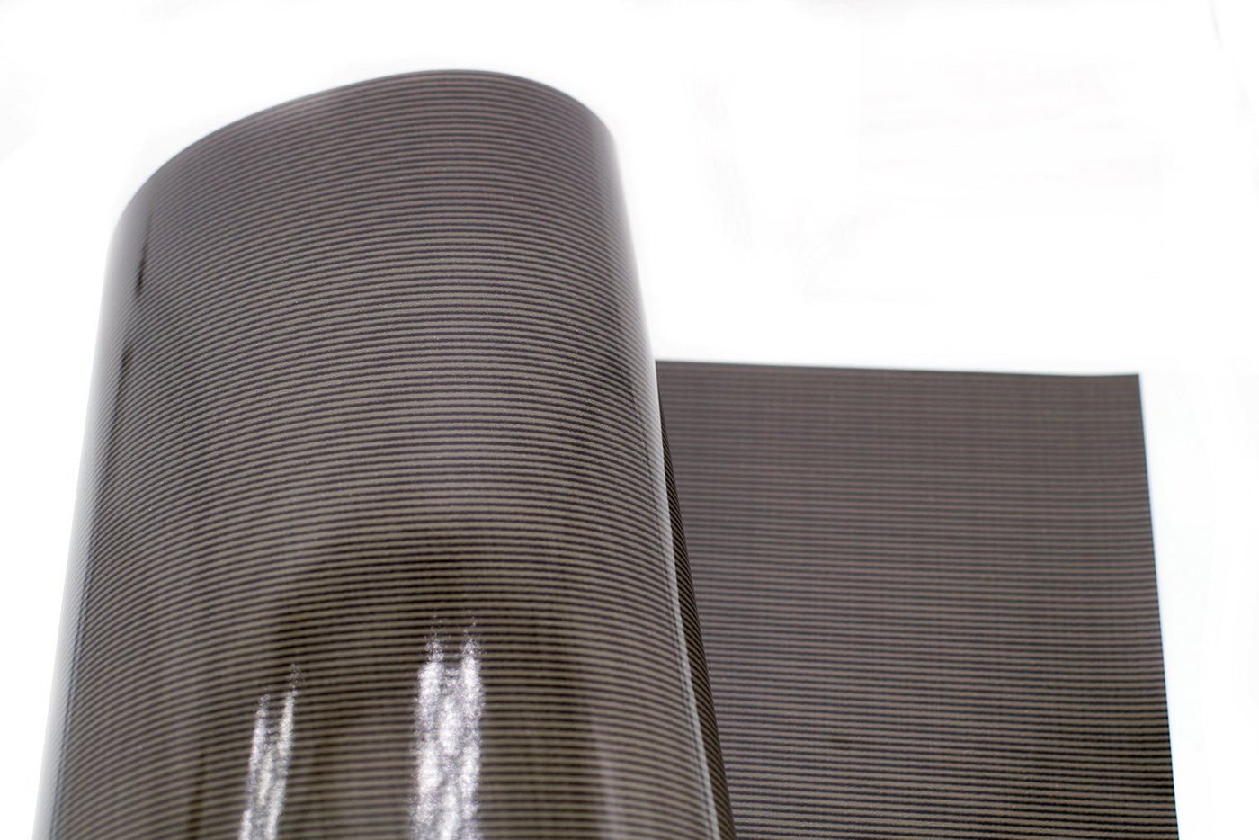Thumbnail - Star Geschenkpapier, Geschenkpapier gestreift 70cm x 2m Rolle Schwarz beidseitig