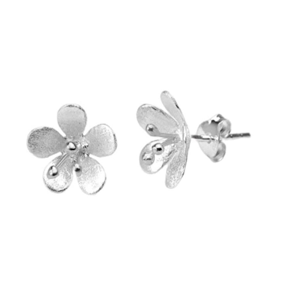 Ohrstecker-Set Ohrstecker Blüte aus .925 Silber Damen silber