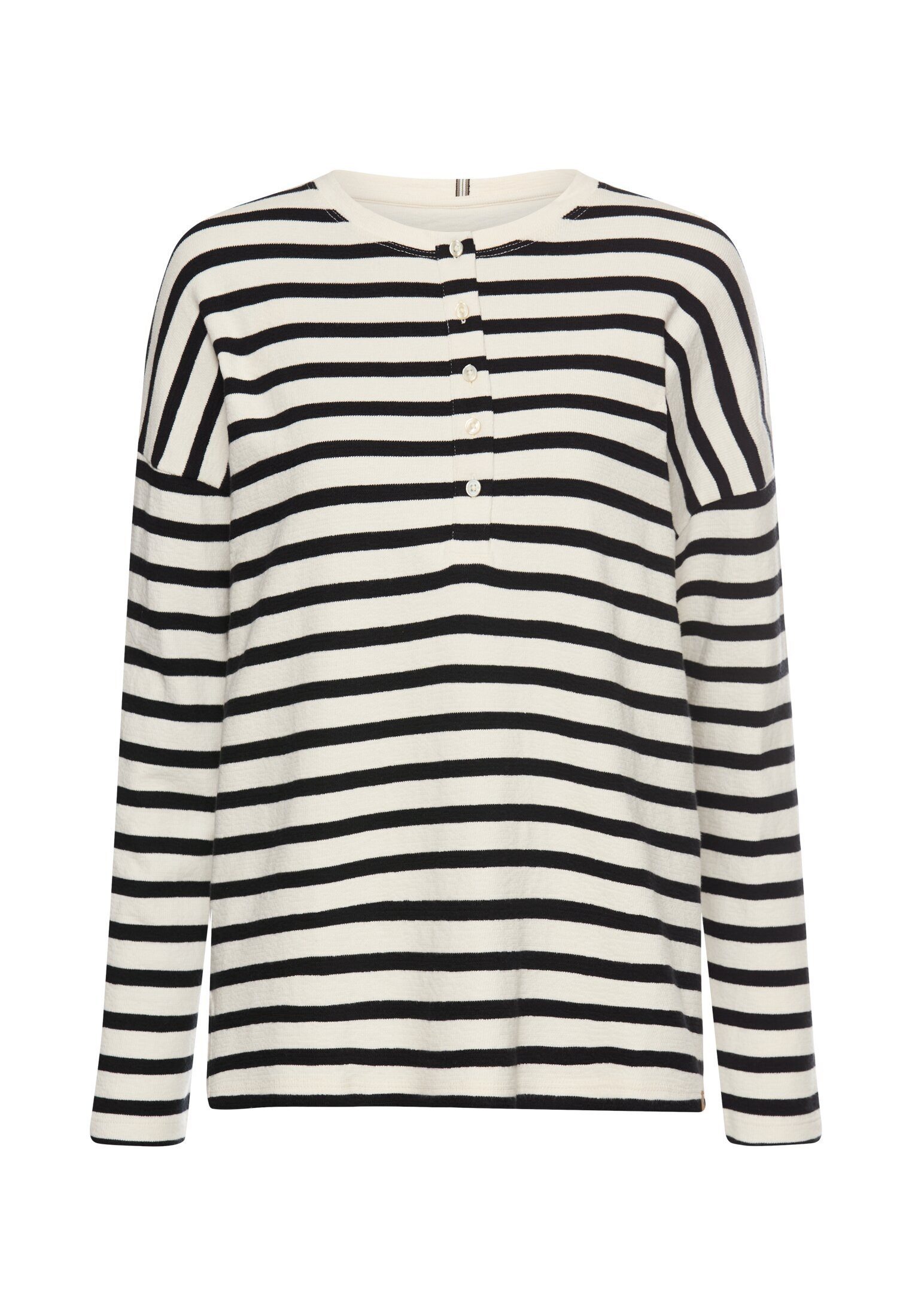 Langarmshirt mit Knopfverschluss Langarm