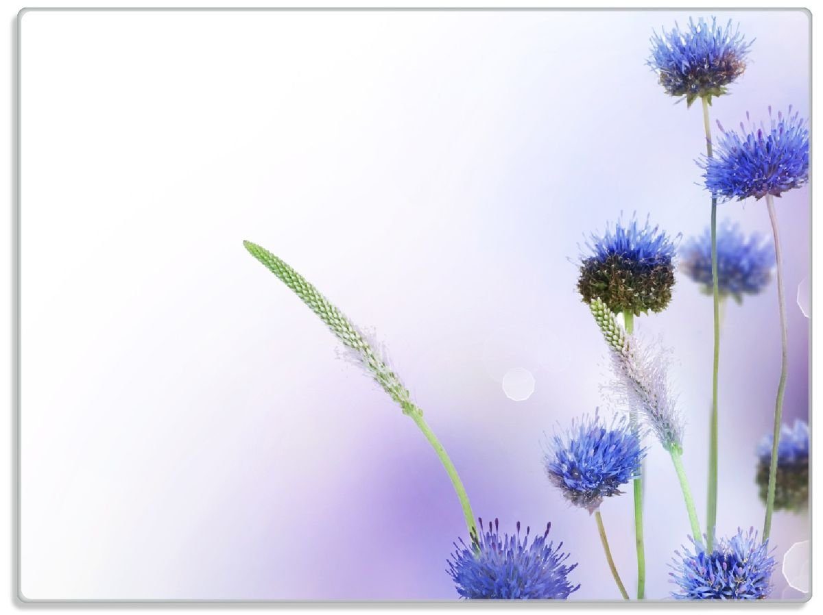 Wallario Schneidebrett Abstrakte lila Blume, ESG-Sicherheitsglas, (inkl. rutschfester Gummifüße 4mm, 1-St), 30x40cm