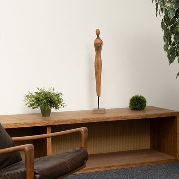 Moritz Skulptur Skulptur Figur Hände auf Rücken 73x10x10cm, Dekoobjekt Holz, Tischdeko, Fensterdeko, Wanddeko, Holzdeko