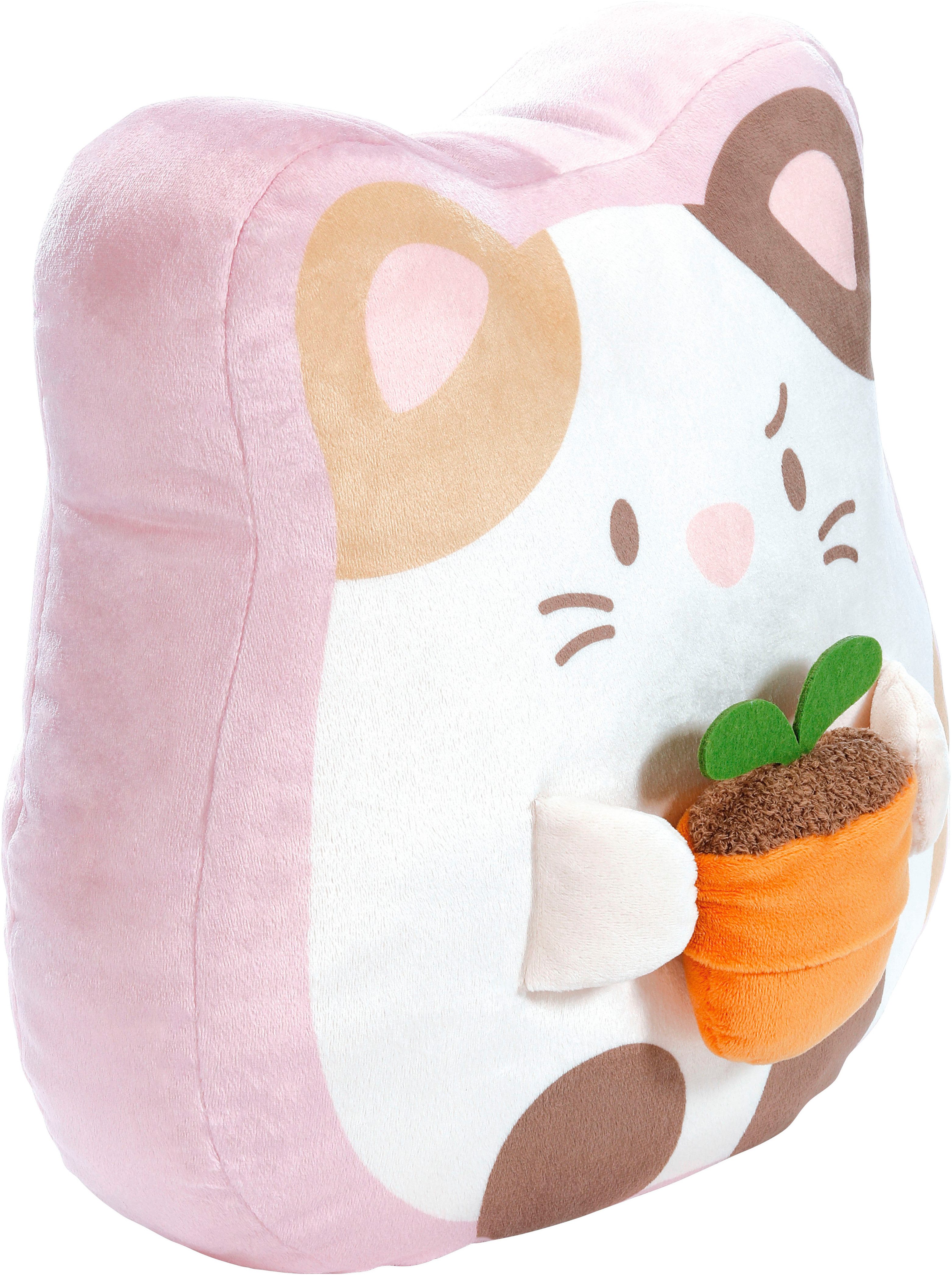 Nici Kuscheltier mymochi, Katze Angy mit Blumentopf 35x33x12 cm
