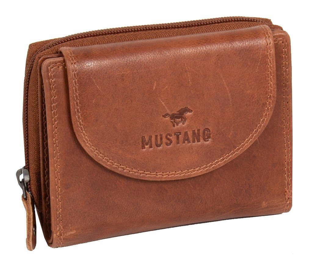 MUSTANG Geldbörse Udine leather wallet top opening, im praktischen Format