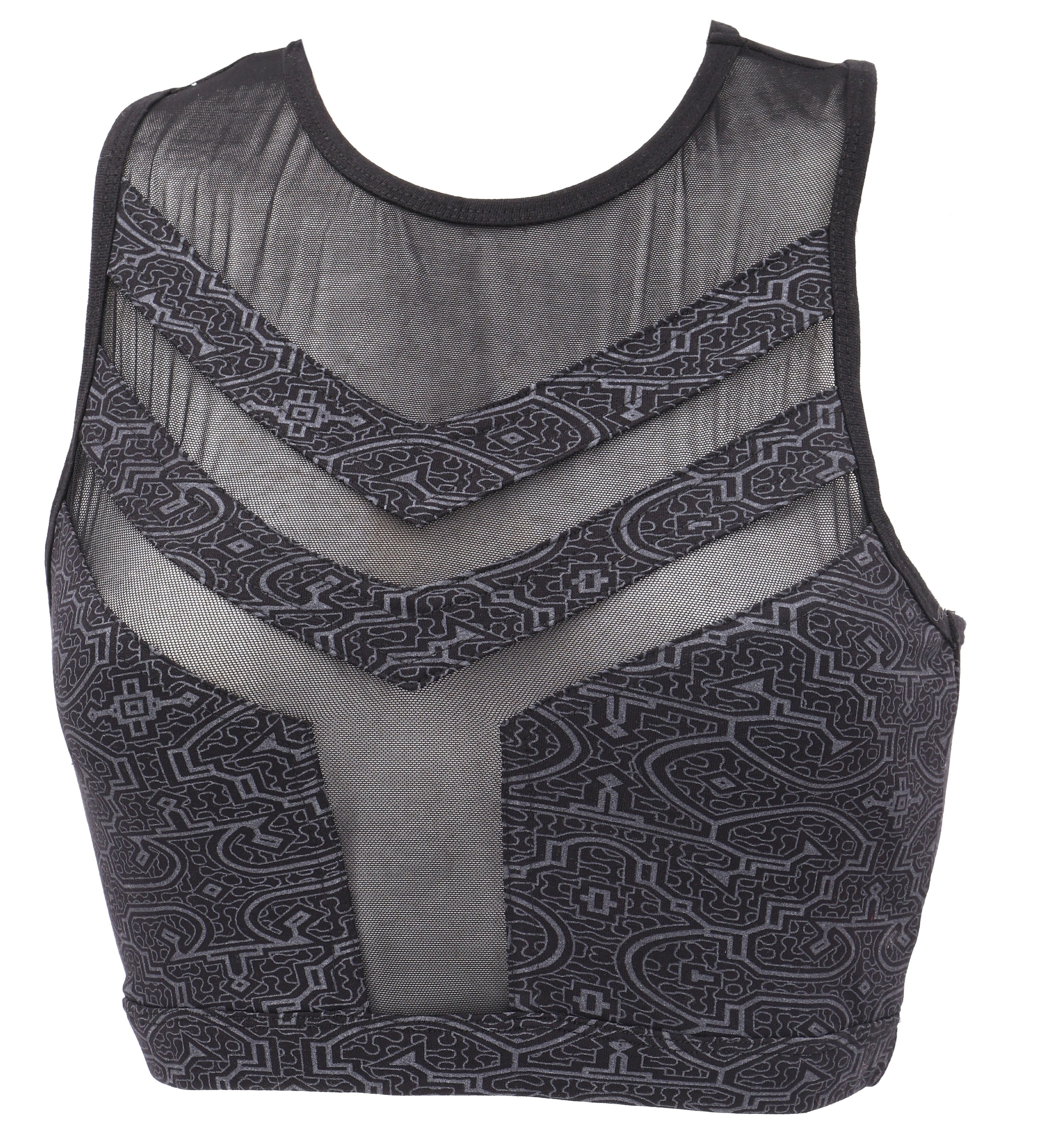 T-Shirt Bra Festival Top, kurzes transparentes Top -..