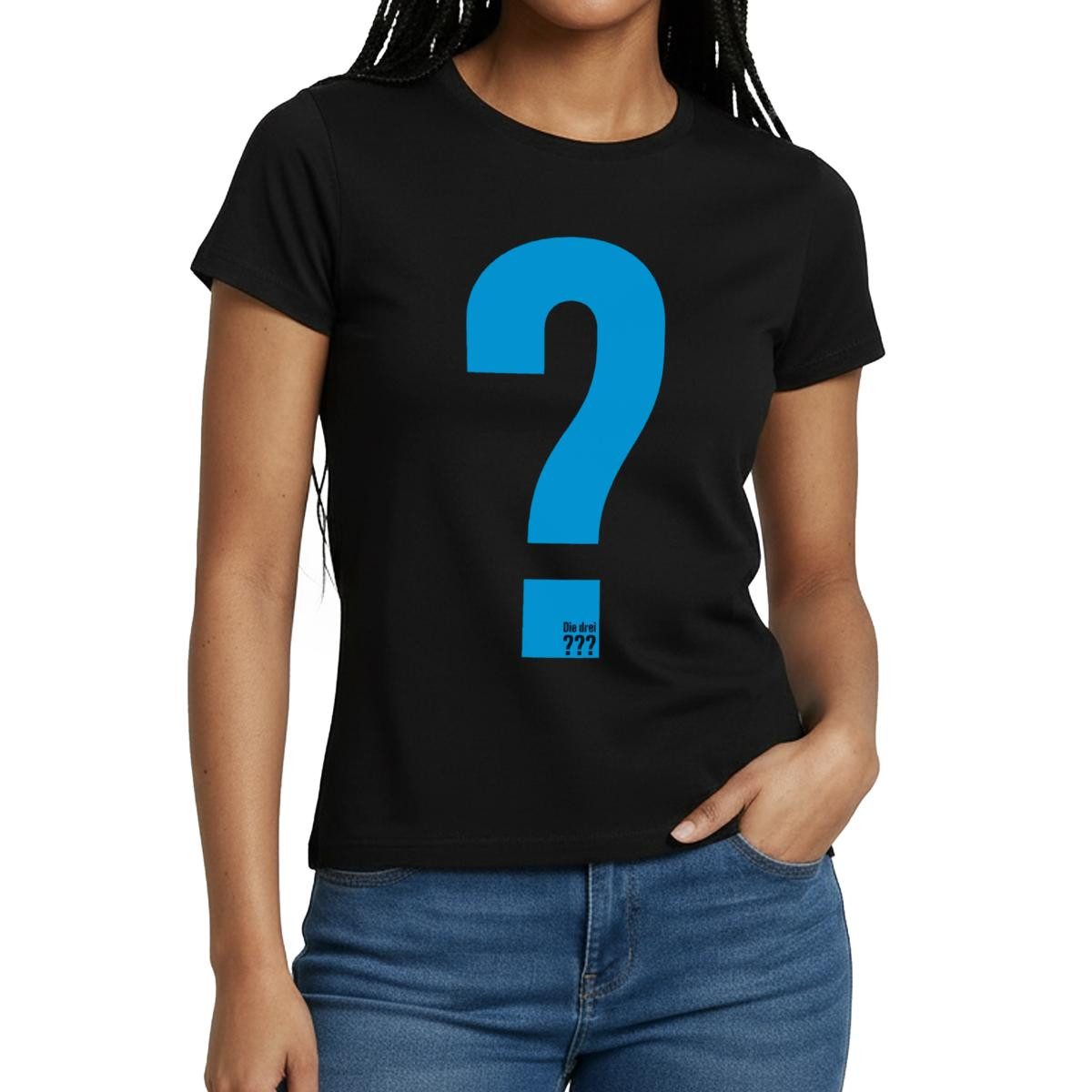 T-Shirt Die Drei Fragezeichen Kostüm Peter Fasching Karneval Outfit Frauen T-S
