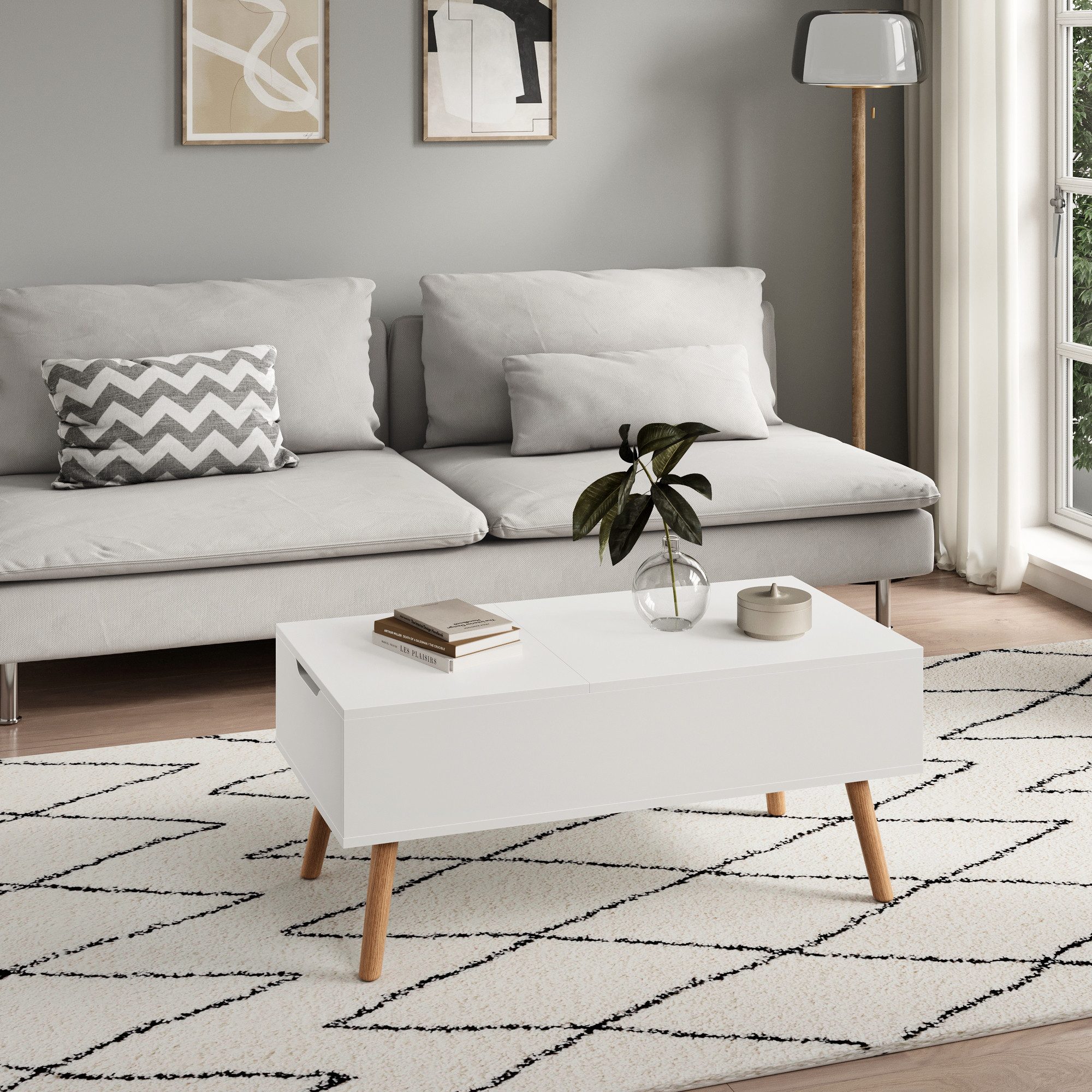 Home Collective Couchtisch Beistelltisch Wohnzimmertisch Tisch Couch höhenv günstig online kaufen