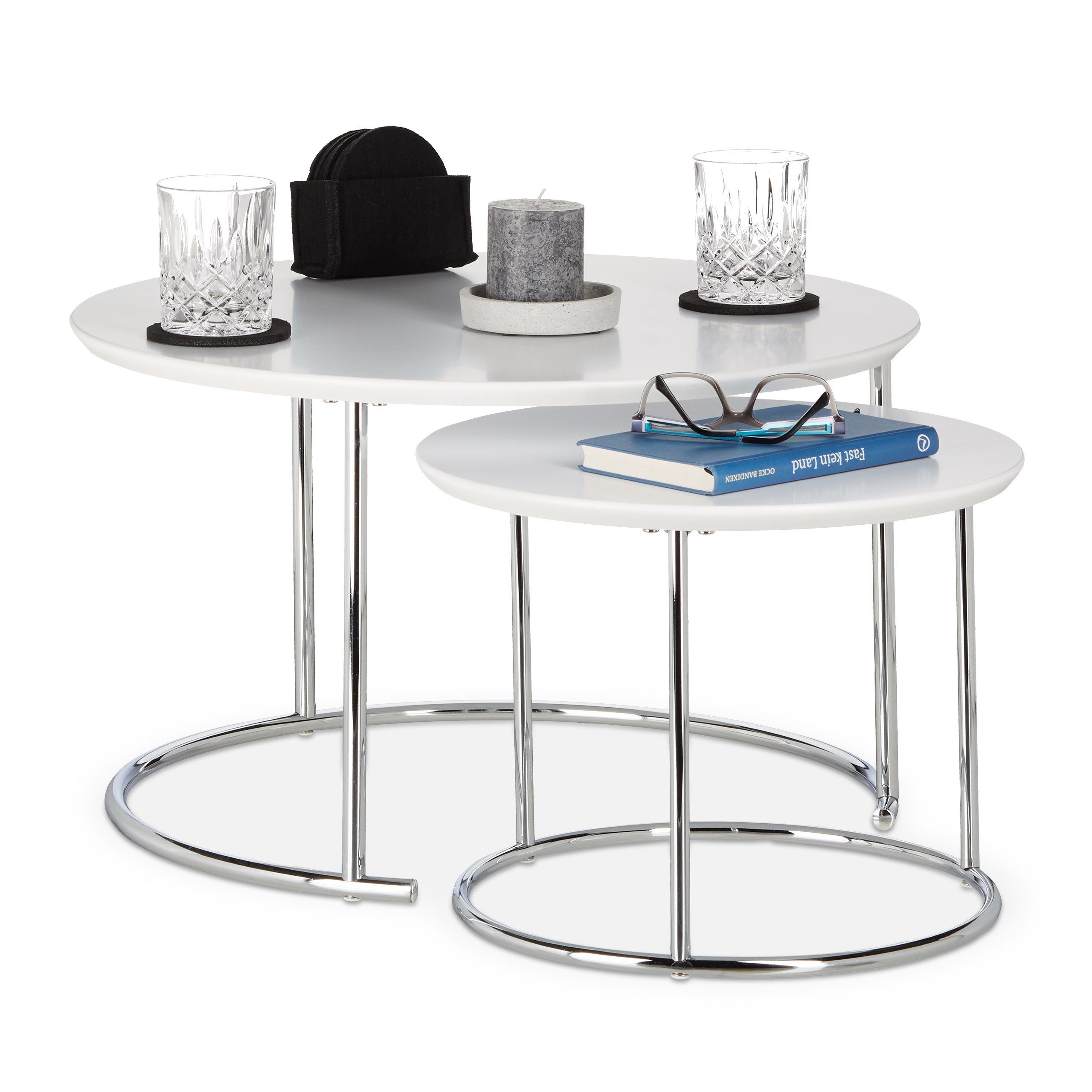 relaxdays Beistelltisch 2er Set Satztisch günstig online kaufen