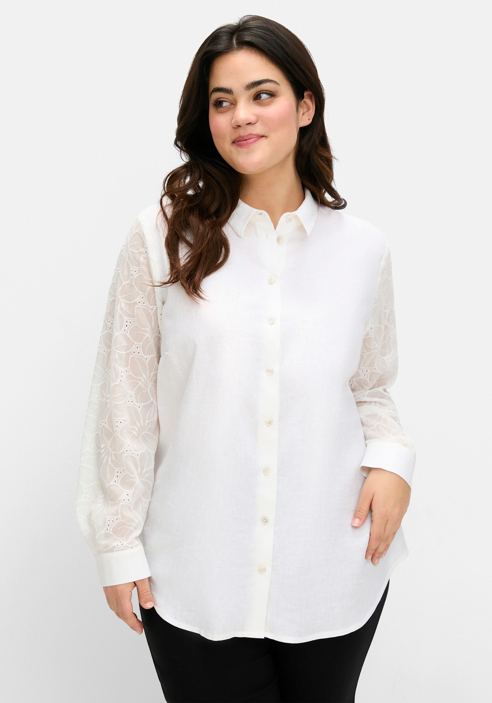 Sheego Klassische Bluse Hemdbluse günstig online kaufen