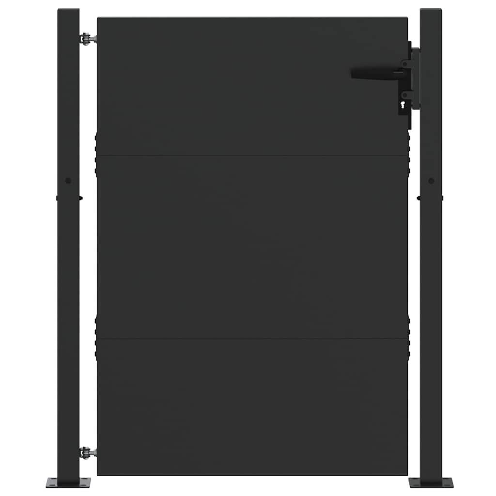 vidaXL Gartentor Gartentor Schwarz 100 x 150 cm Pulverbeschichteter Stahl günstig online kaufen
