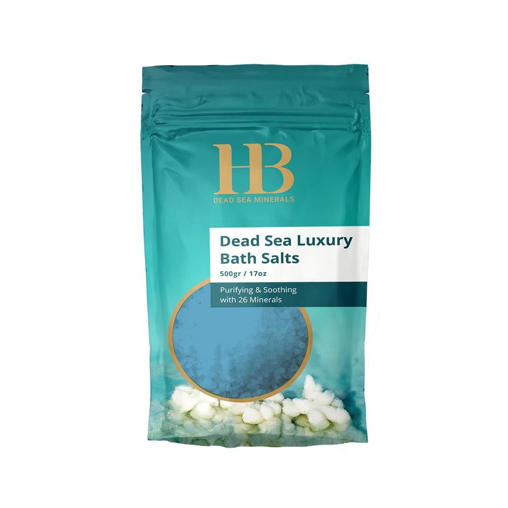 Badesalz Health&Beauty Luxus-Badesalz Totes Meer Mineralien Blau Lavendel 500gr