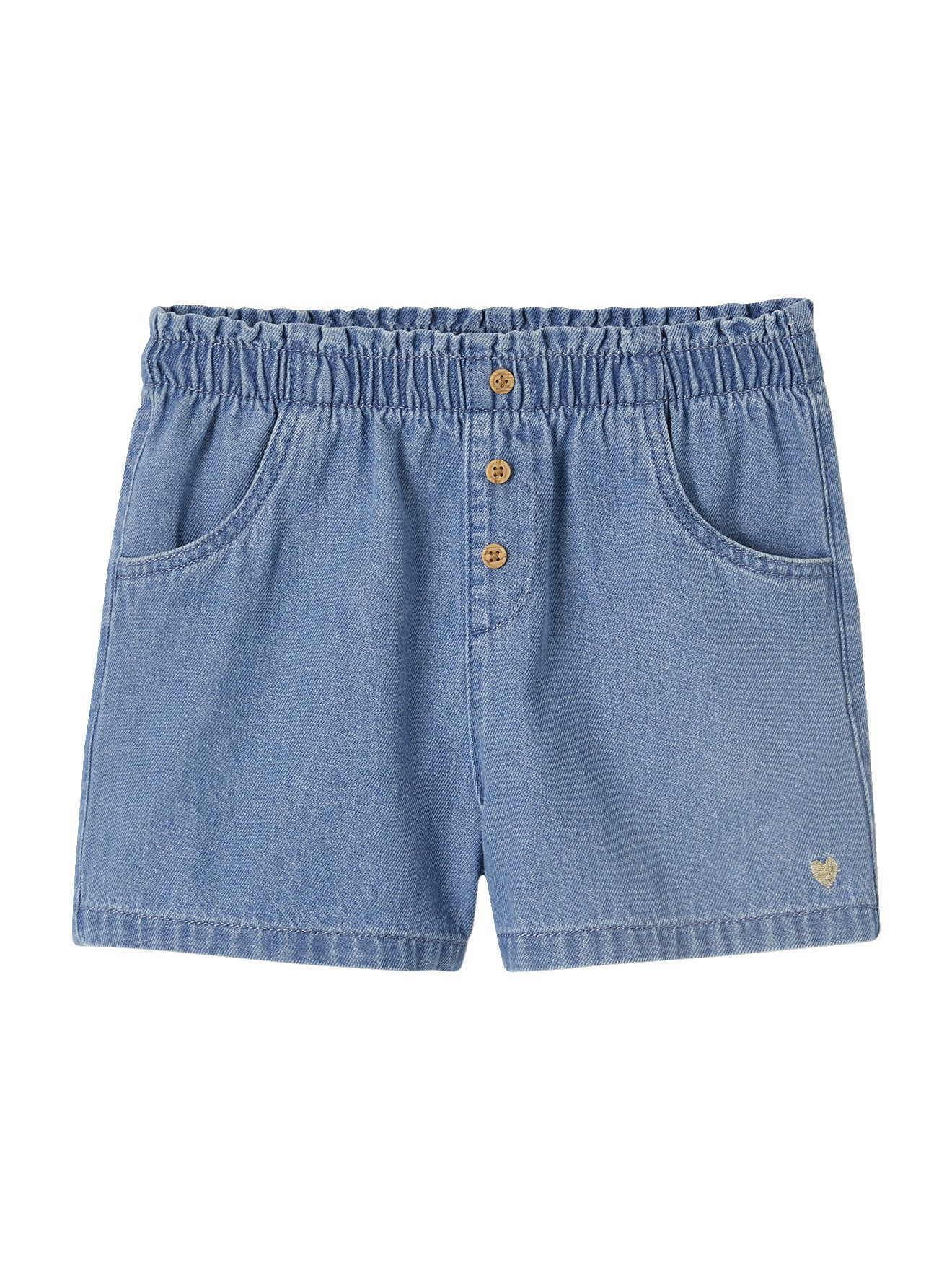 vertbaudet Shorts Mädchen Jeansshorts mit Dehnbund