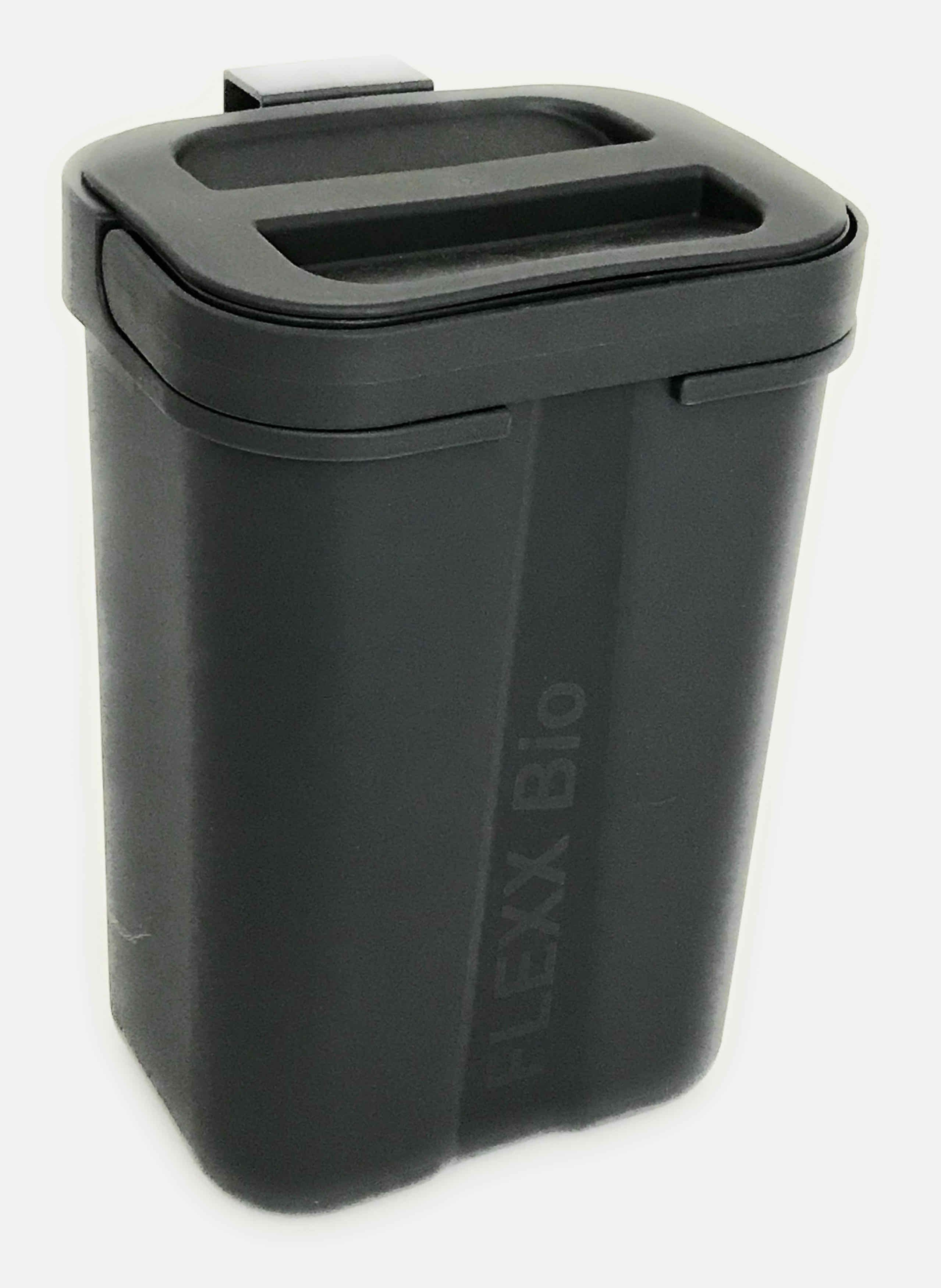 Müllex Einbaumülleimer MÜLLEX Abfallsammler Flexx schwarz, mit 4 Deckel, Ltr. Bio