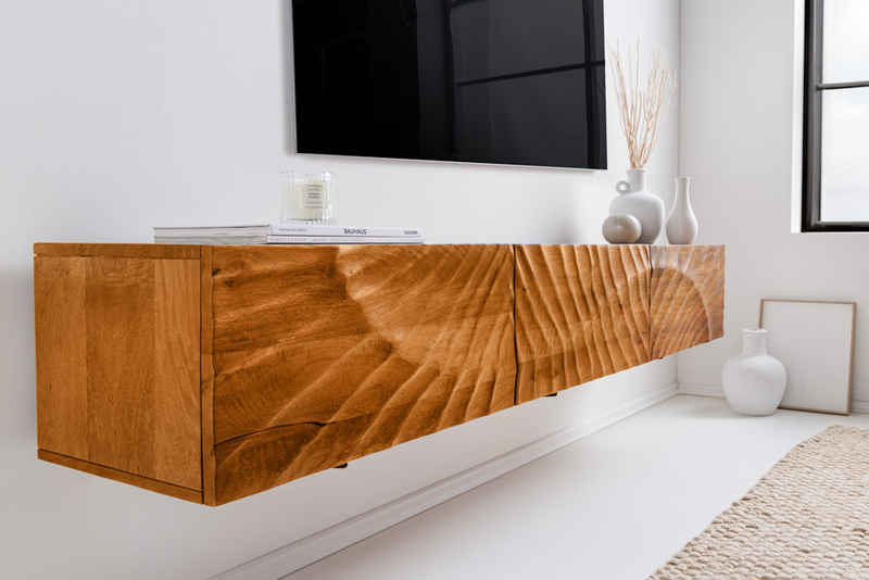 riess-ambiente TV-Bank SCORPION 160cm braun (Einzelartikel, 1 St), Wohnzimmer · Massivholz · Mango · mit Stauraum · Modern Design
