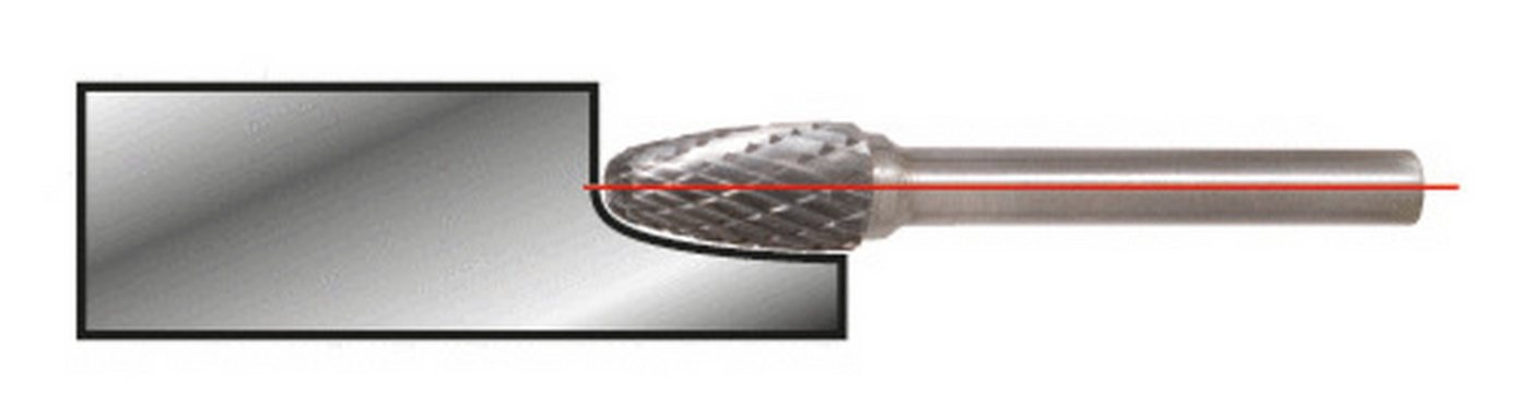 Thumbnail - KS Tools Frässtift, HM Rundbogen Form F, 12 mm