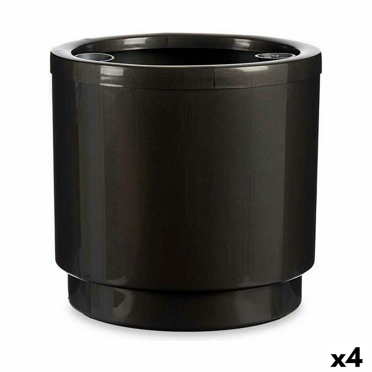EDA Plastiques Toskana Pflanzkübel Quadratisch – Anthrazit, 32x32x32 Cm, 22 Liter, Für Drinnen & Draußen