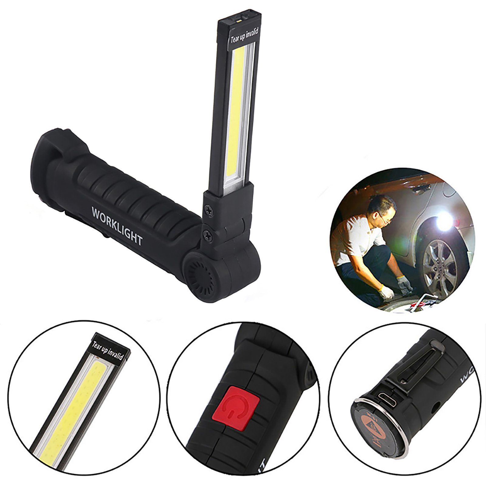 BlingBin LED Arbeitsleuchte Werkstattlampe Taschenlampe Werkstatt günstig online kaufen