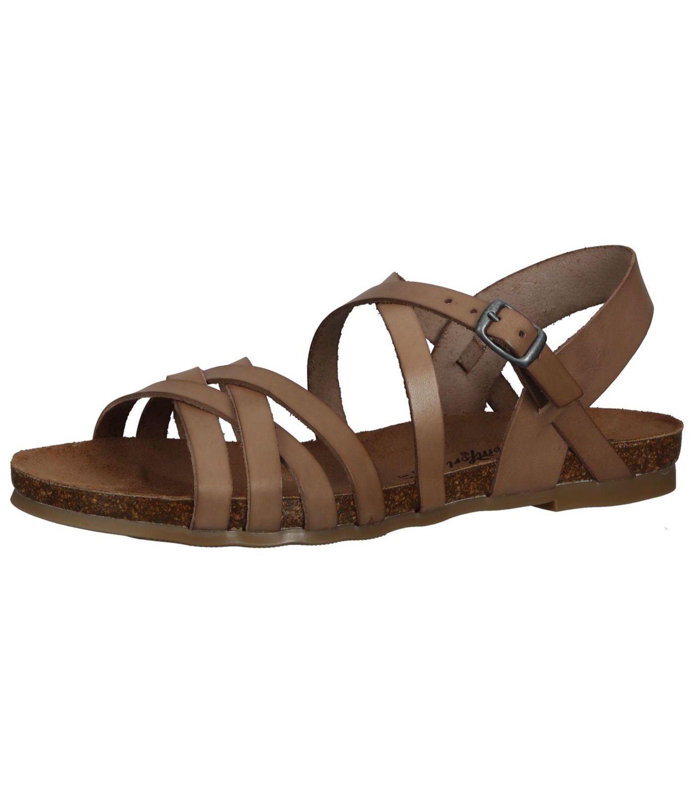 Comfort Beige COSMOS Sandalen Leder Riemchensandalette