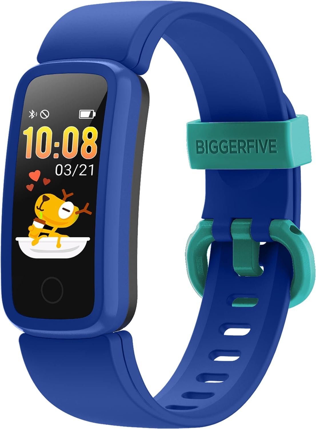 BIGGERFIVE Fitnessuhr (0,96 Zoll), Fitness Armband Uhr 5-15 Jahren IP68  Wasserdicht Aktivitätstracker
