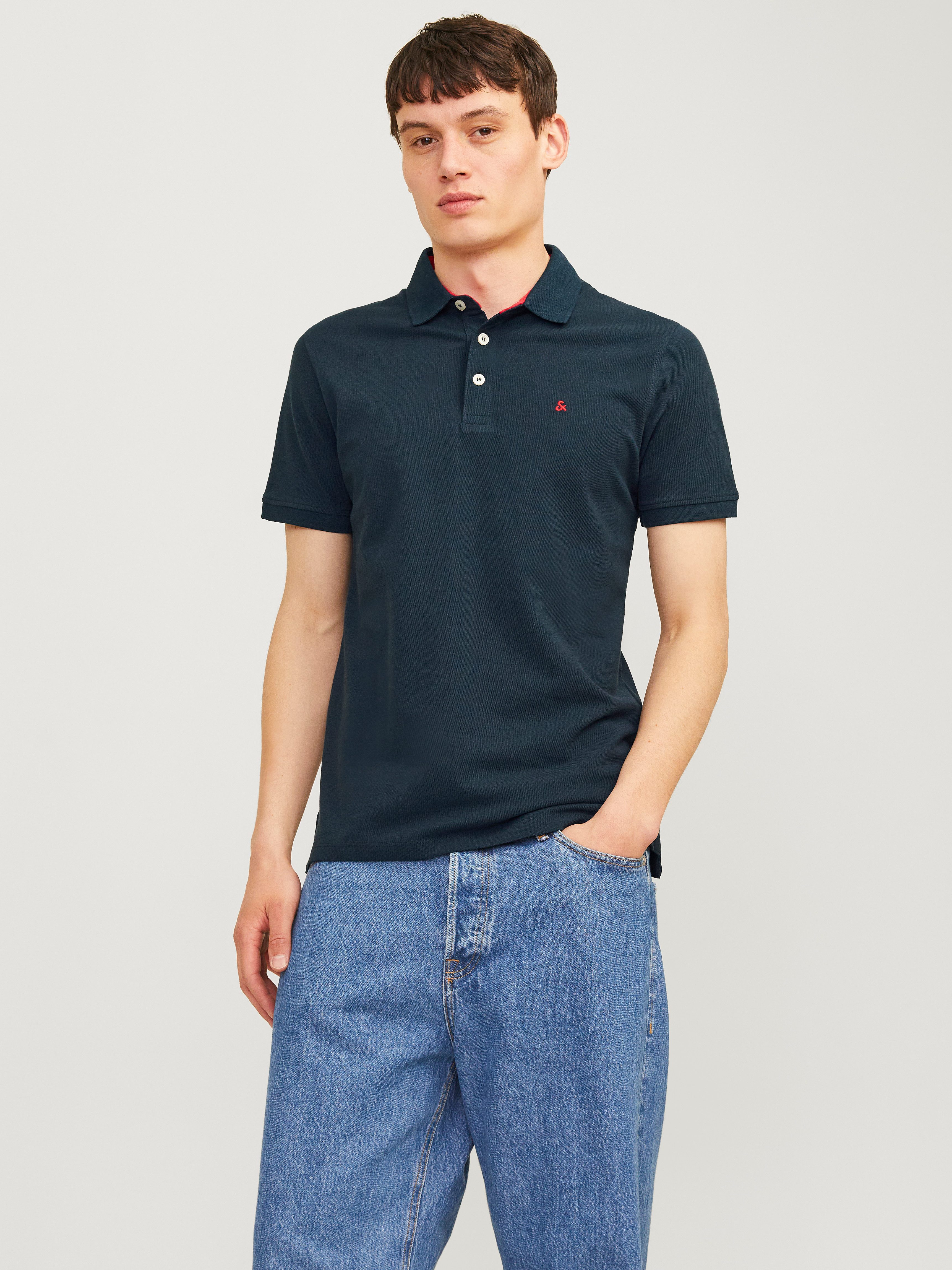 Jack & Jones Poloshirt JJEPAULOS Poloshirt mit klassischem Kragen und figur günstig online kaufen