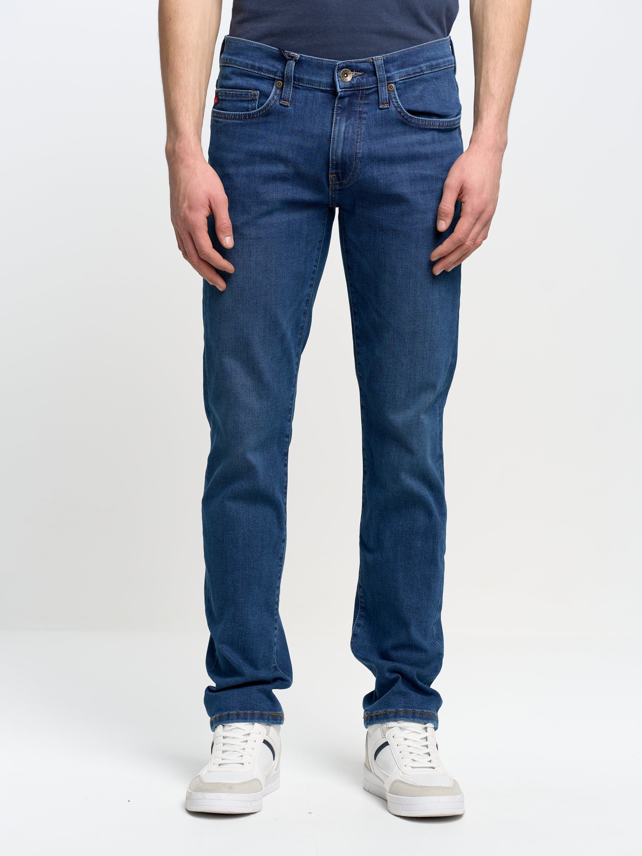 STAR TERRY Slim-fit-Jeans rauchblau BIG (1-tlg)