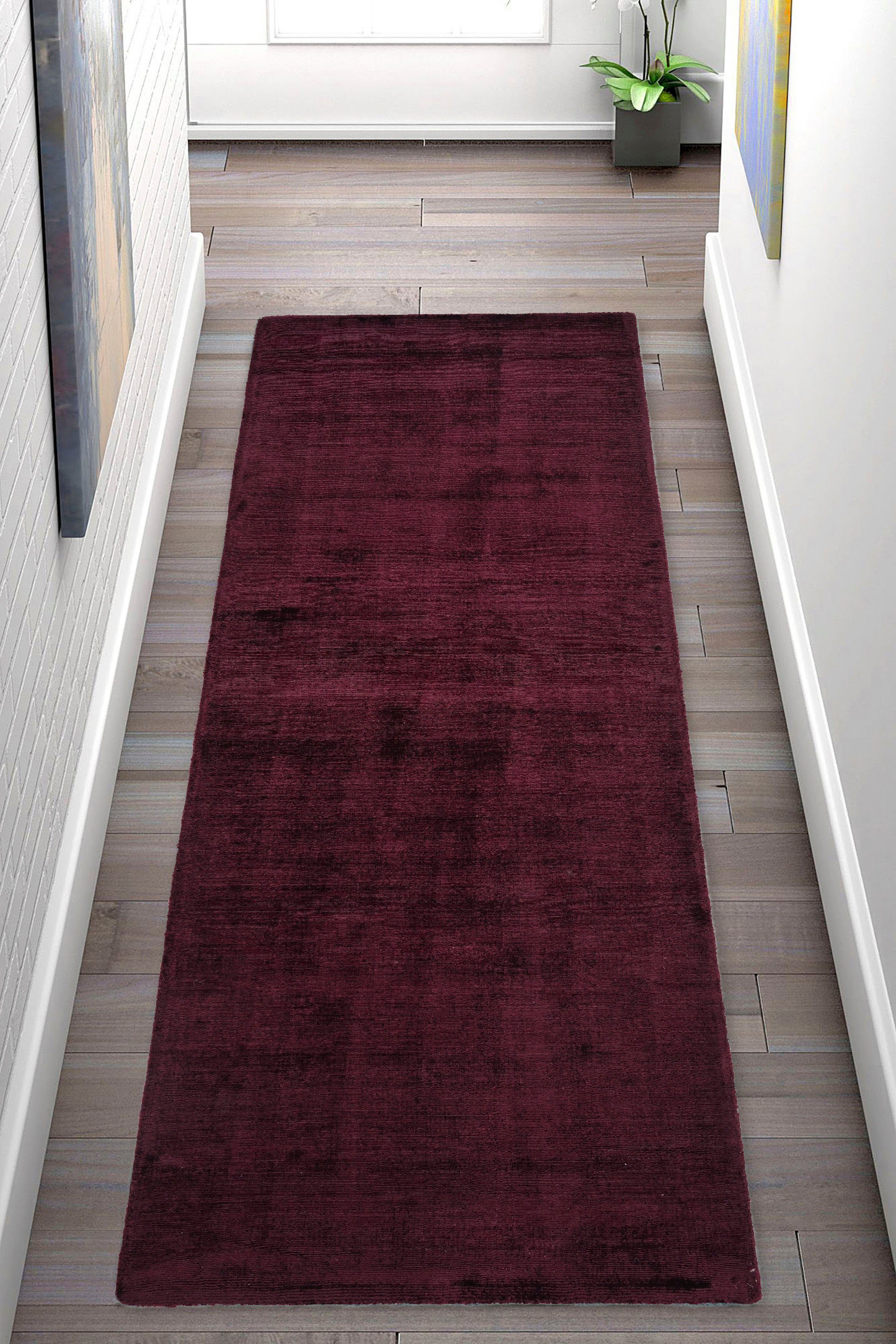 my home Läufer Shirley, handgewebter Viskose-Teppich, farblich changierend, günstig online kaufen