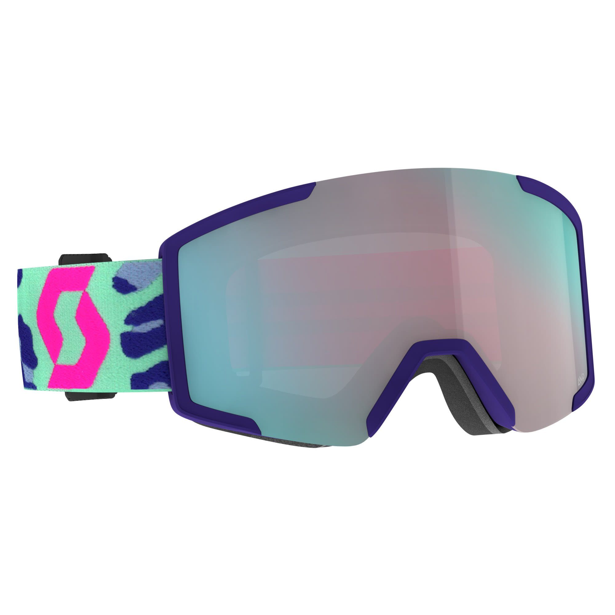 Scott Skibrille Scott Shield Goggle Accessoires Mint Green - Neon Pink - Enhancer Aqua Chrome