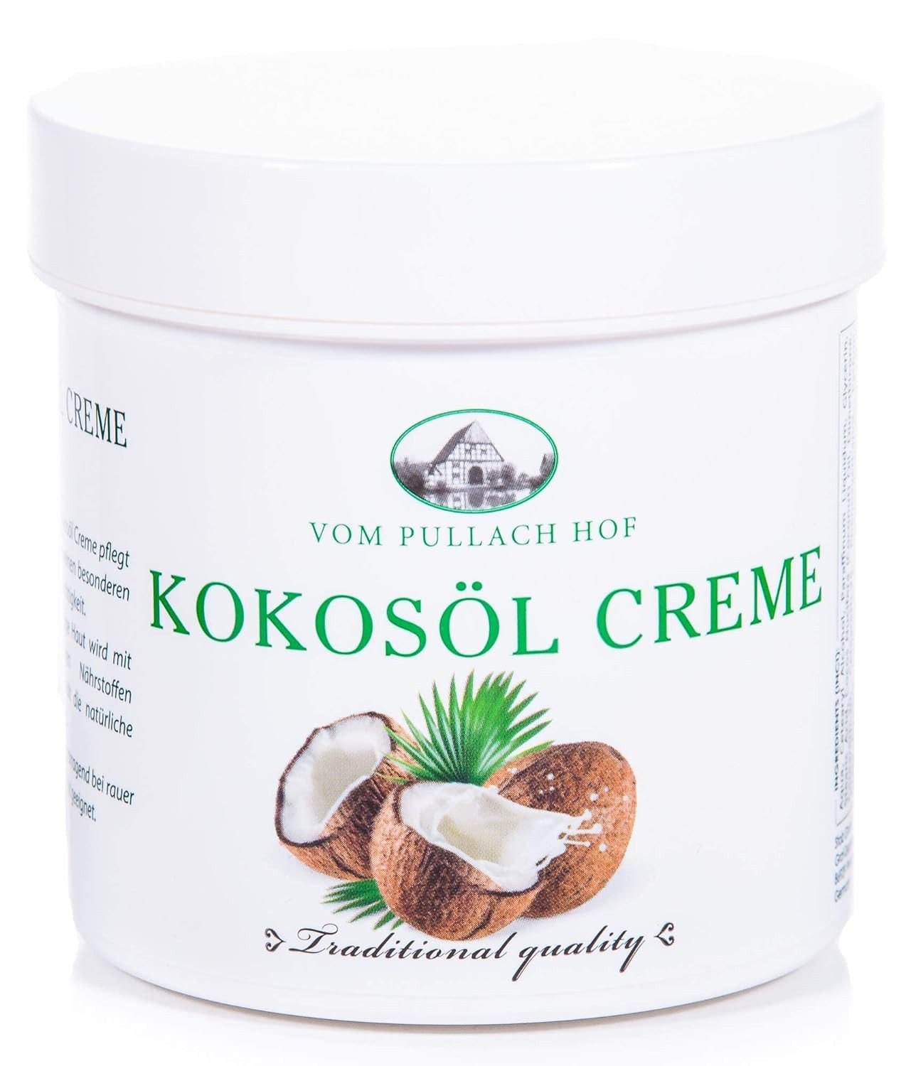 vom Pullach Hof Hautcreme Kokosöl Creme 250ml - Pullach Hof Traditional Quality