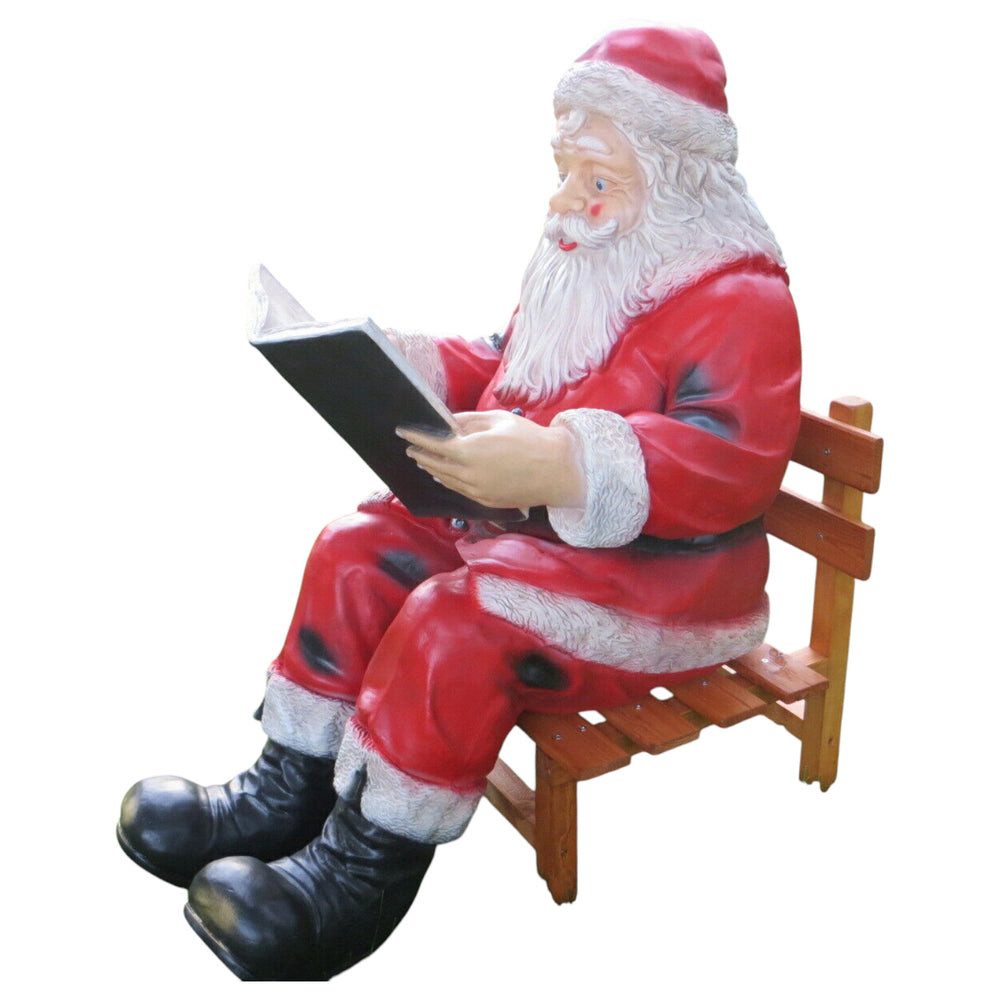 DEKO VERTRIEB BAYERN Weihnachtsmann XXL Weihnachtsmann mit Buch+Holzstuhl l günstig online kaufen