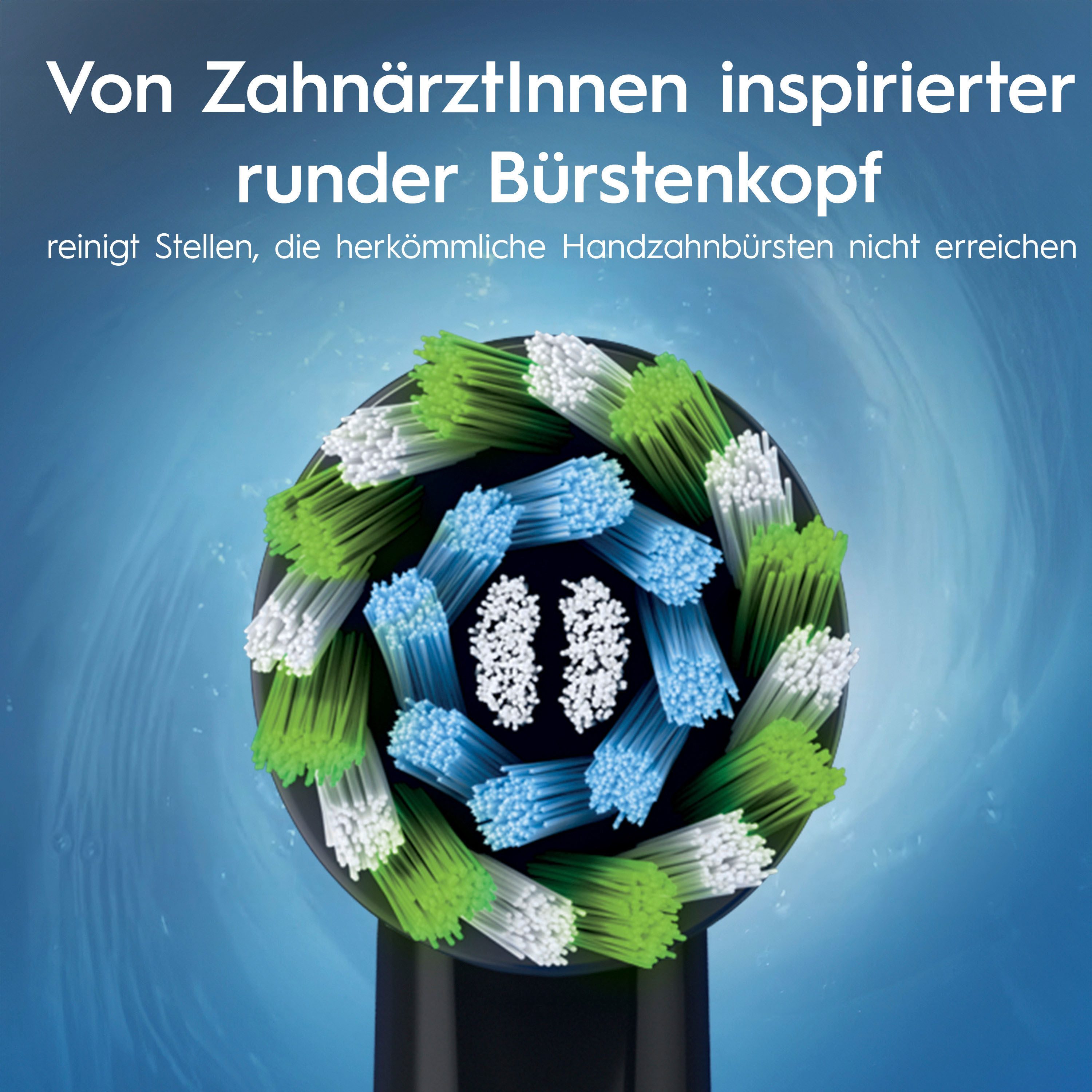 Oral-B Elektrische Zahnbürste Oral-B Vitality Pro, Aufsteckbürsten: 2 St., Doppelpack mit 2 Aufsteckbürsten, 3 Putzmodi für Zahnpflege, Designed by Braun, schwa – Bild 5 von 5